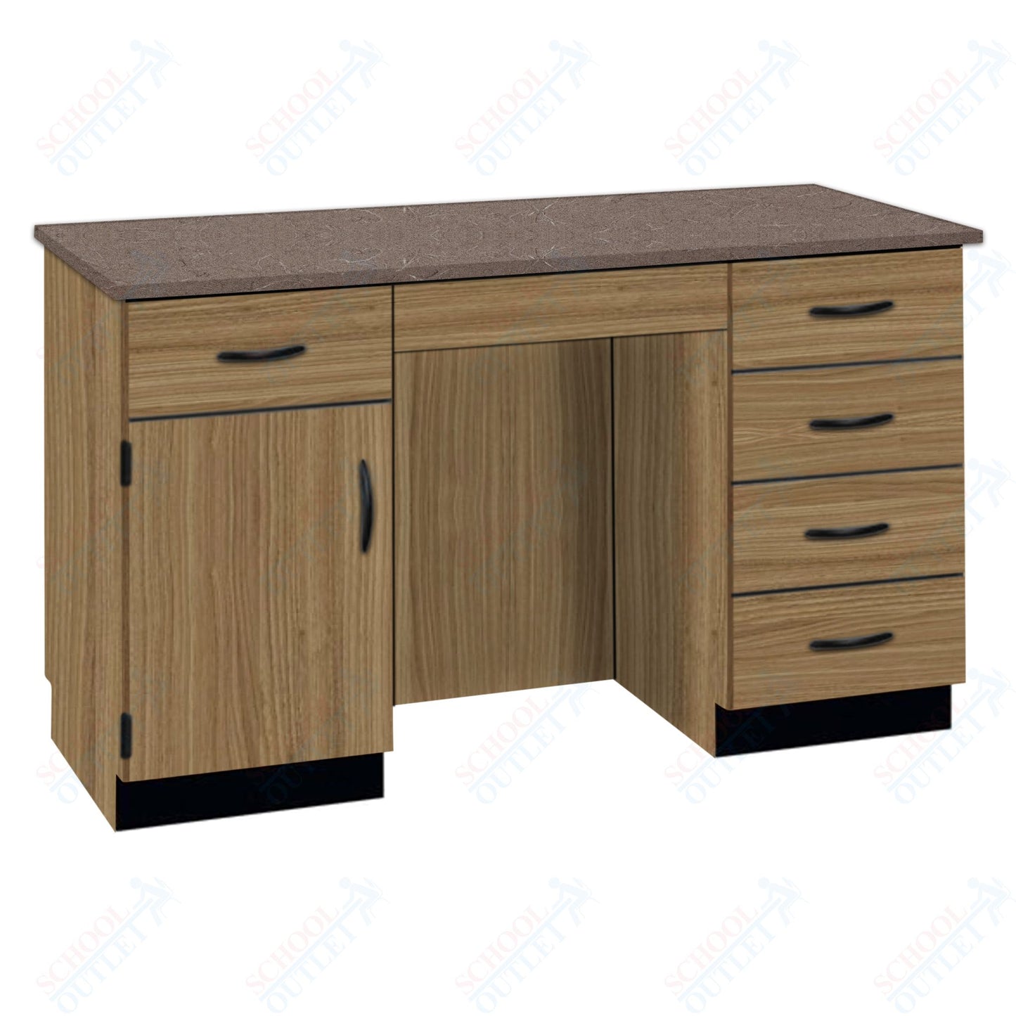 61"W Compact Chemical Resistant Laminate Top Island Desk (84152 K36 21)