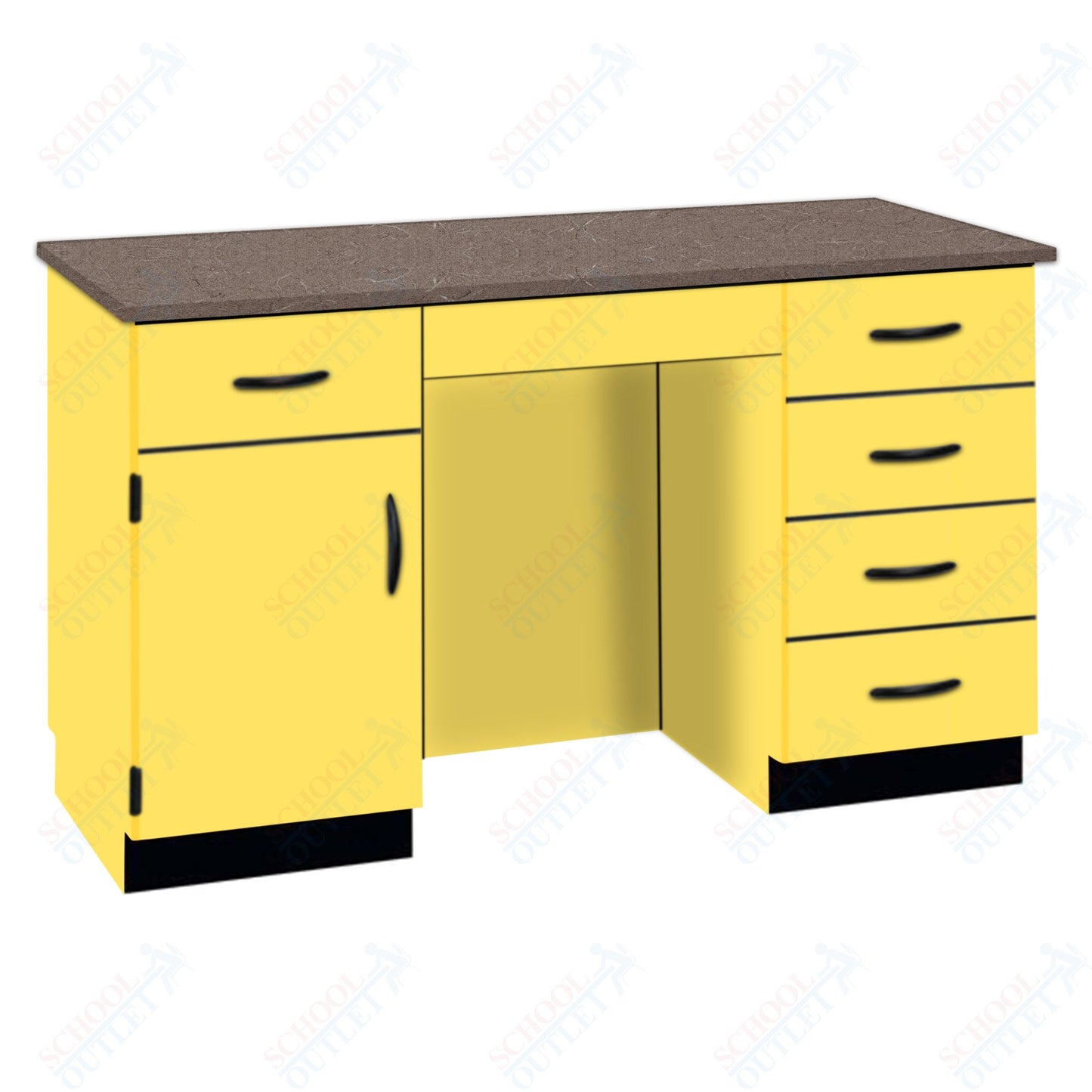 61"W Compact Chemical Resistant Laminate Top Island Desk (84152 K36 21)