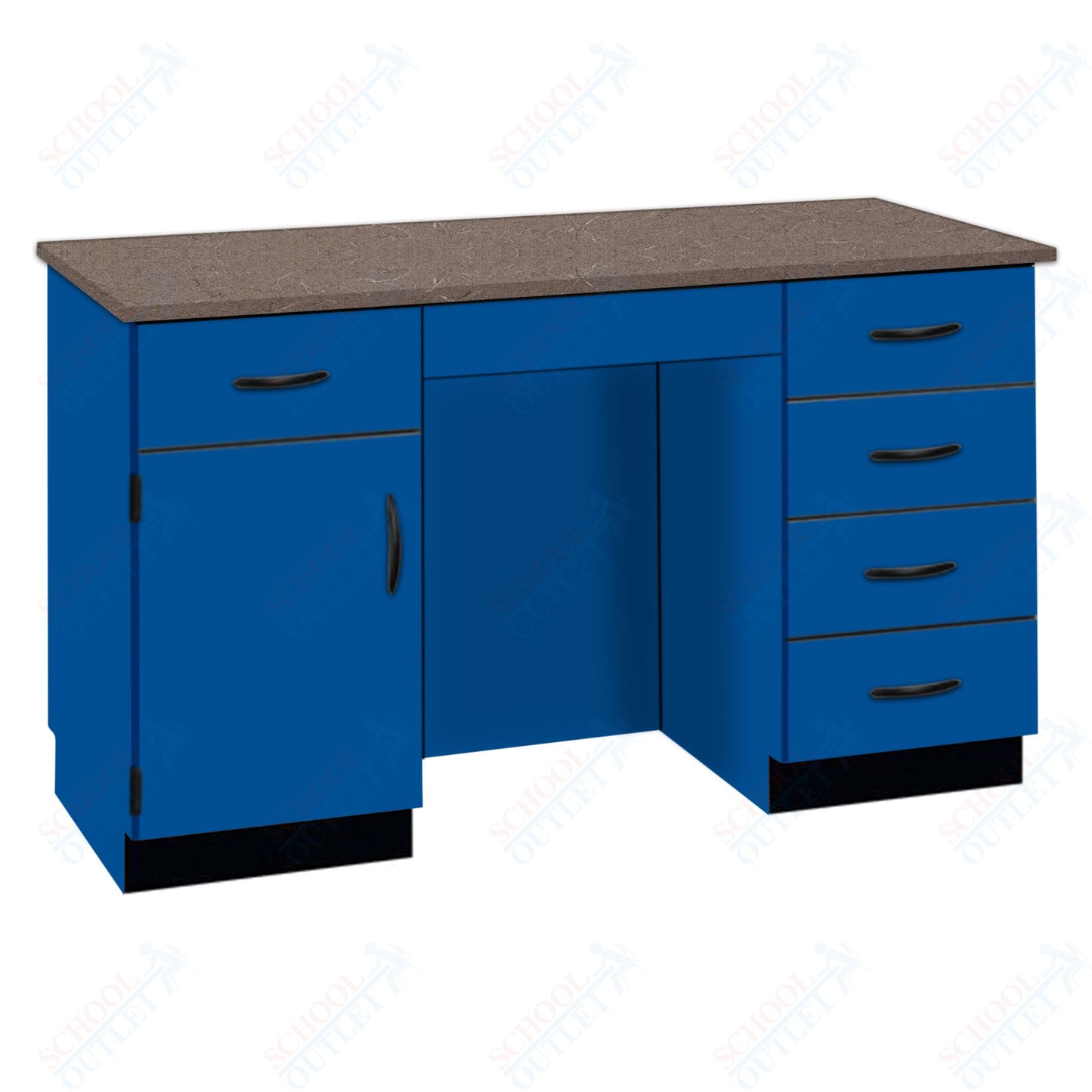 61"W Compact Chemical Resistant Laminate Top Island Desk (84152 K36 21)