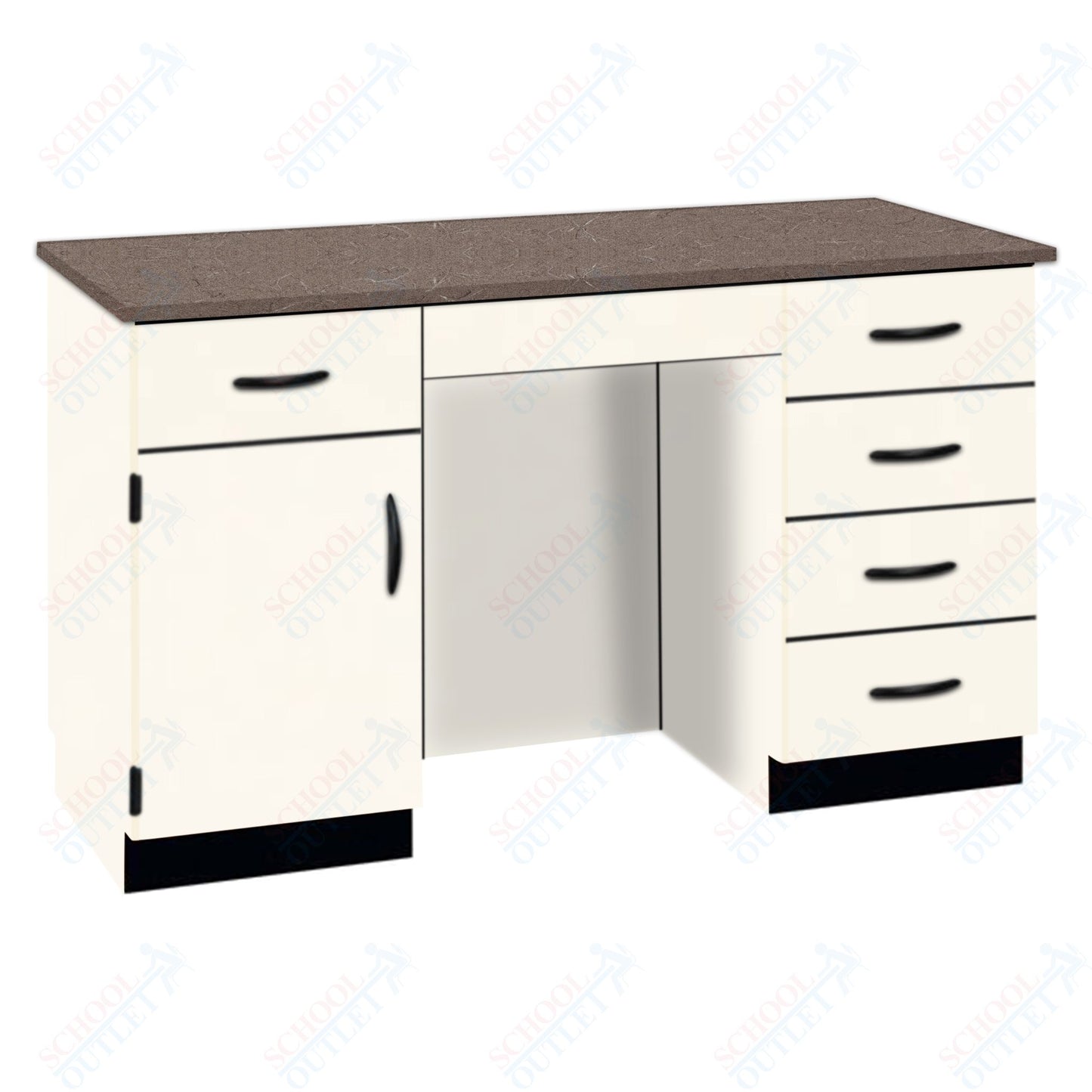 61"W Compact Chemical Resistant Laminate Top Island Desk (84152 K36 21)