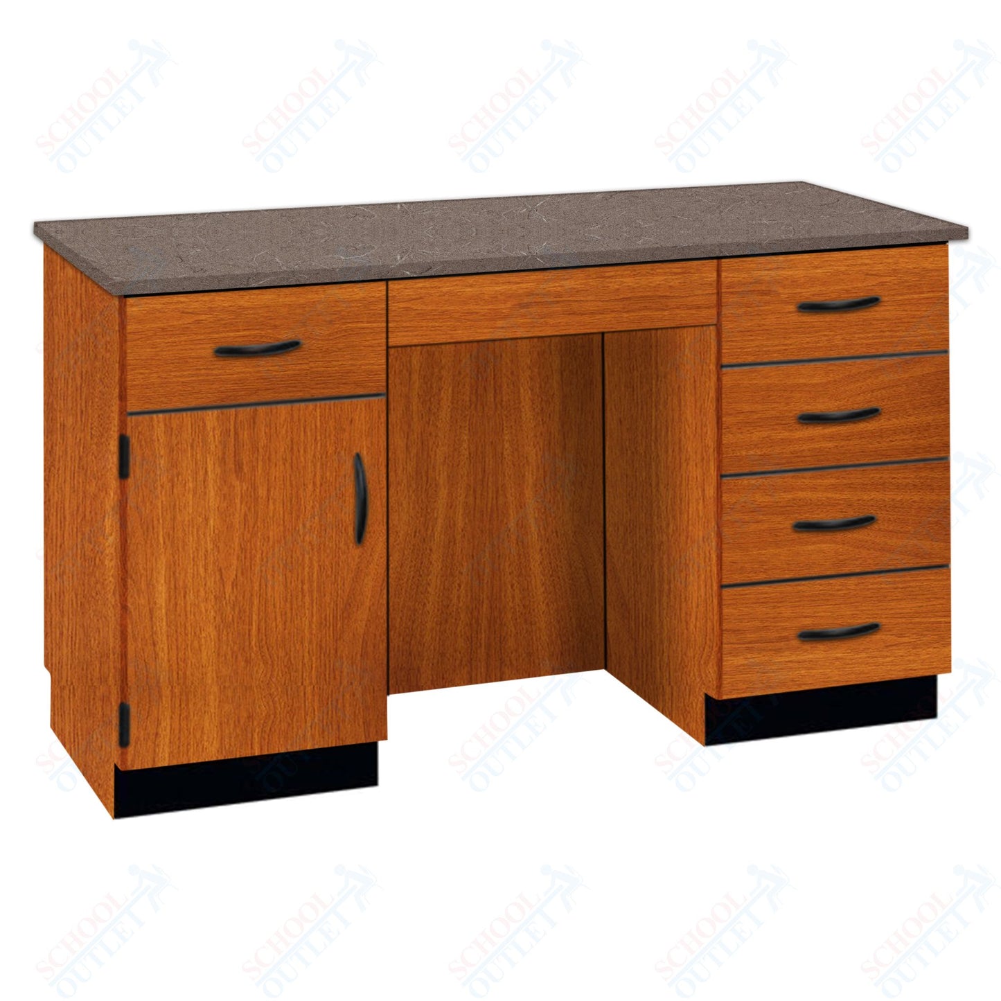 61"W Compact Chemical Resistant Laminate Top Island Desk (84152 K36 21)