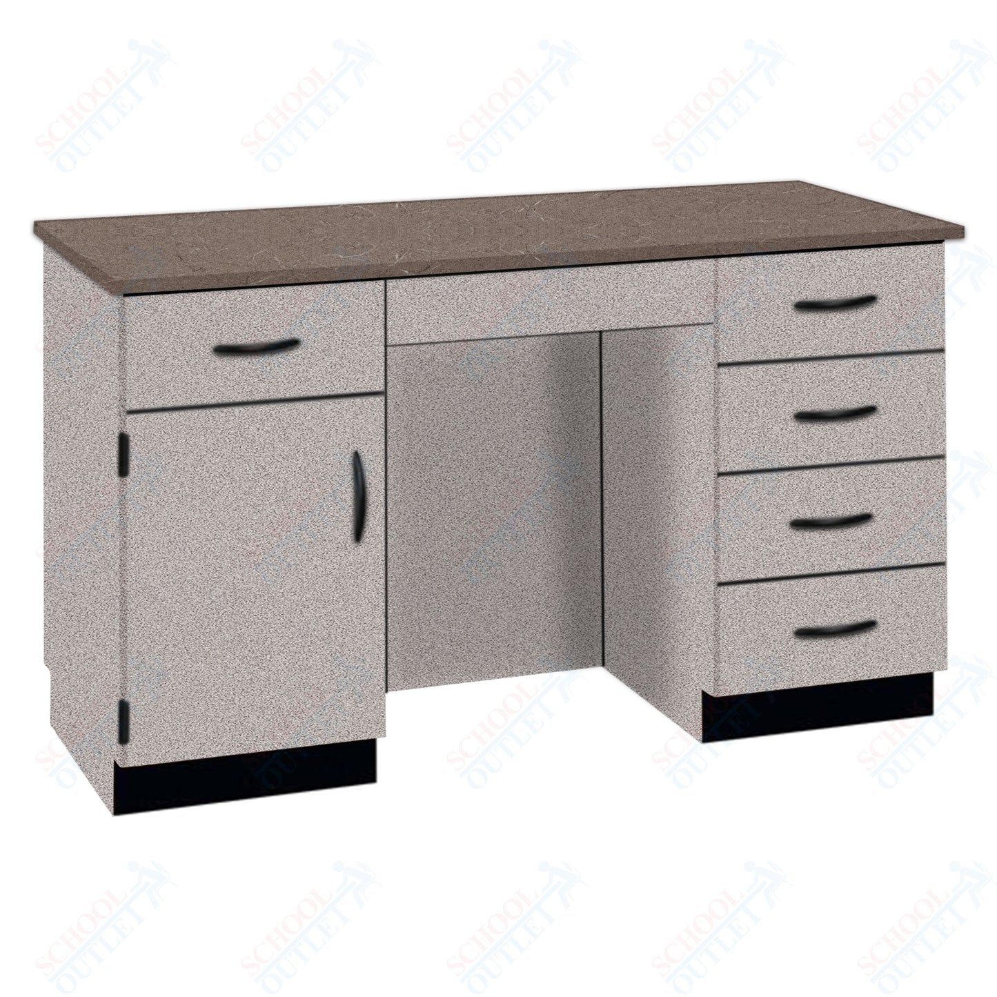 61"W Compact Chemical Resistant Laminate Top Island Desk (84152 K36 21)