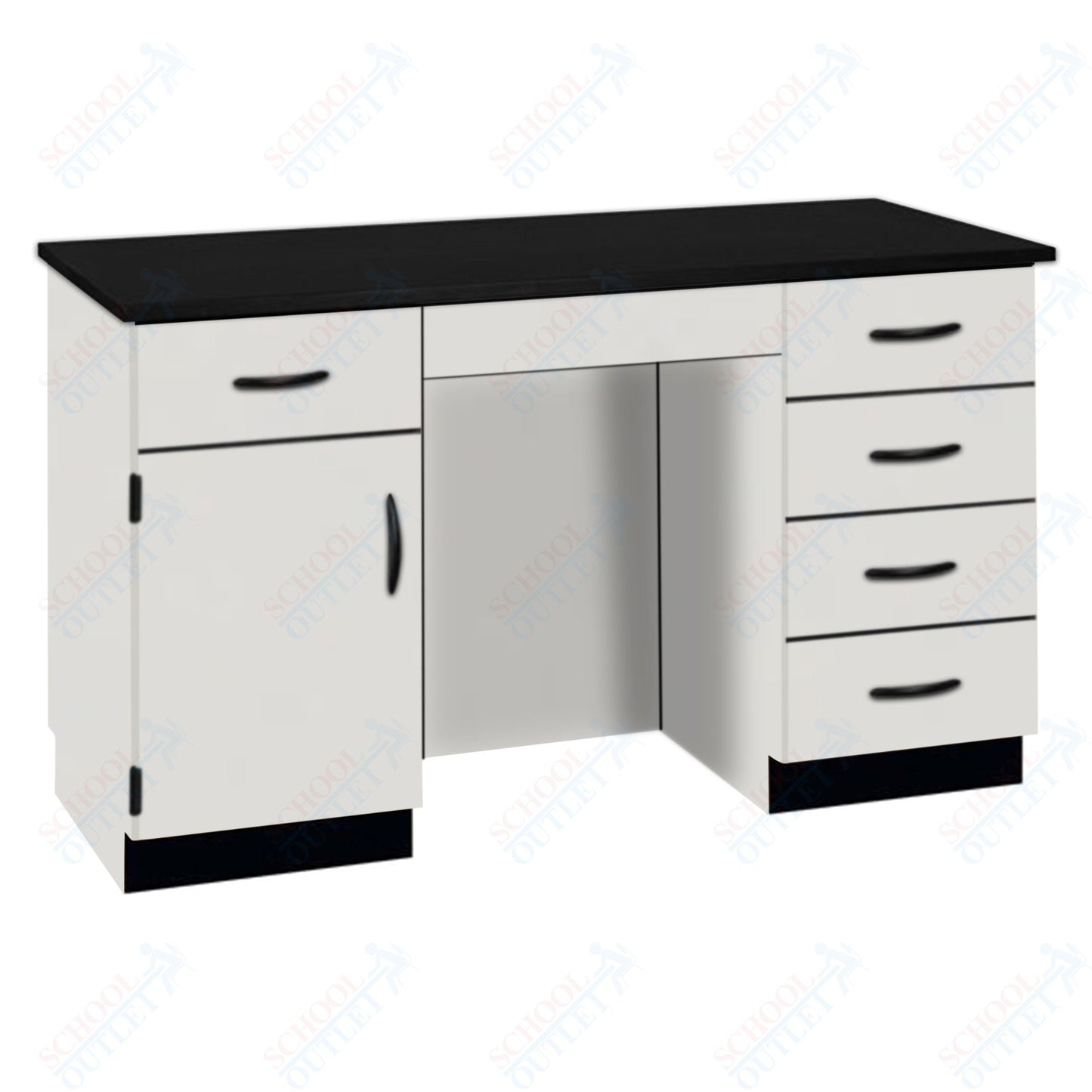 61"W Compact Chemical Resistant Laminate Top Island Desk (84152 K36 21)