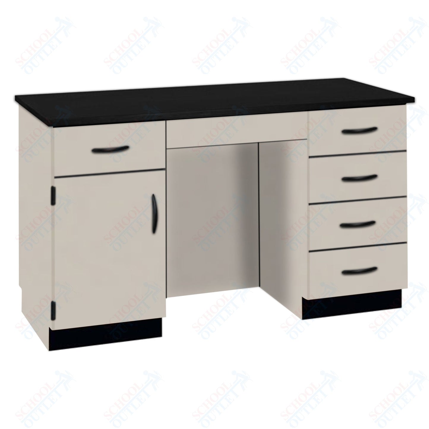 61"W Compact Chemical Resistant Laminate Top Island Desk (84152 K36 21)