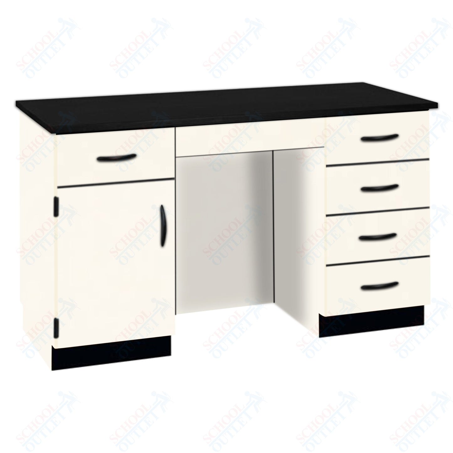 61"W Compact Chemical Resistant Laminate Top Island Desk (84152 K36 21)