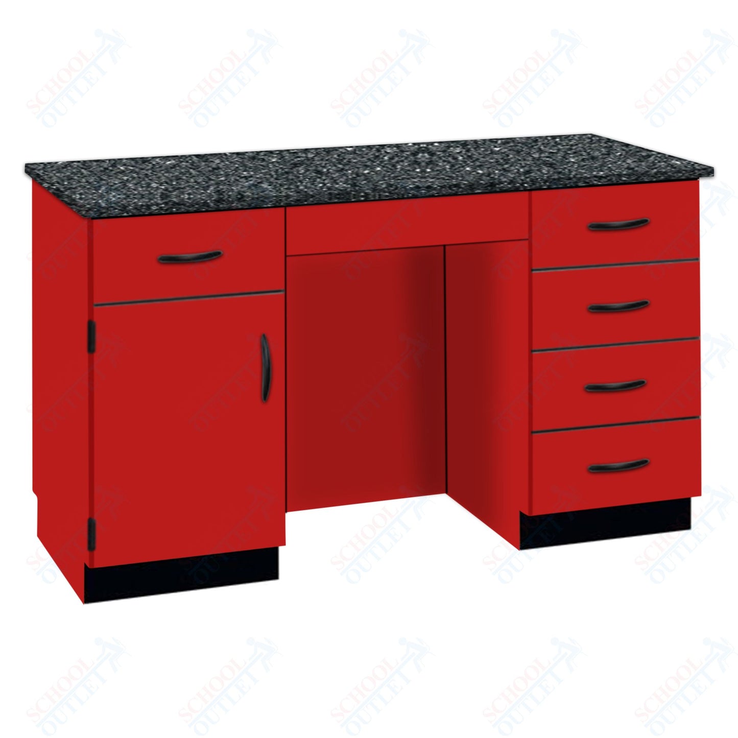 61"W Compact Chemical Resistant Laminate Top Island Desk (84152 K36 21)