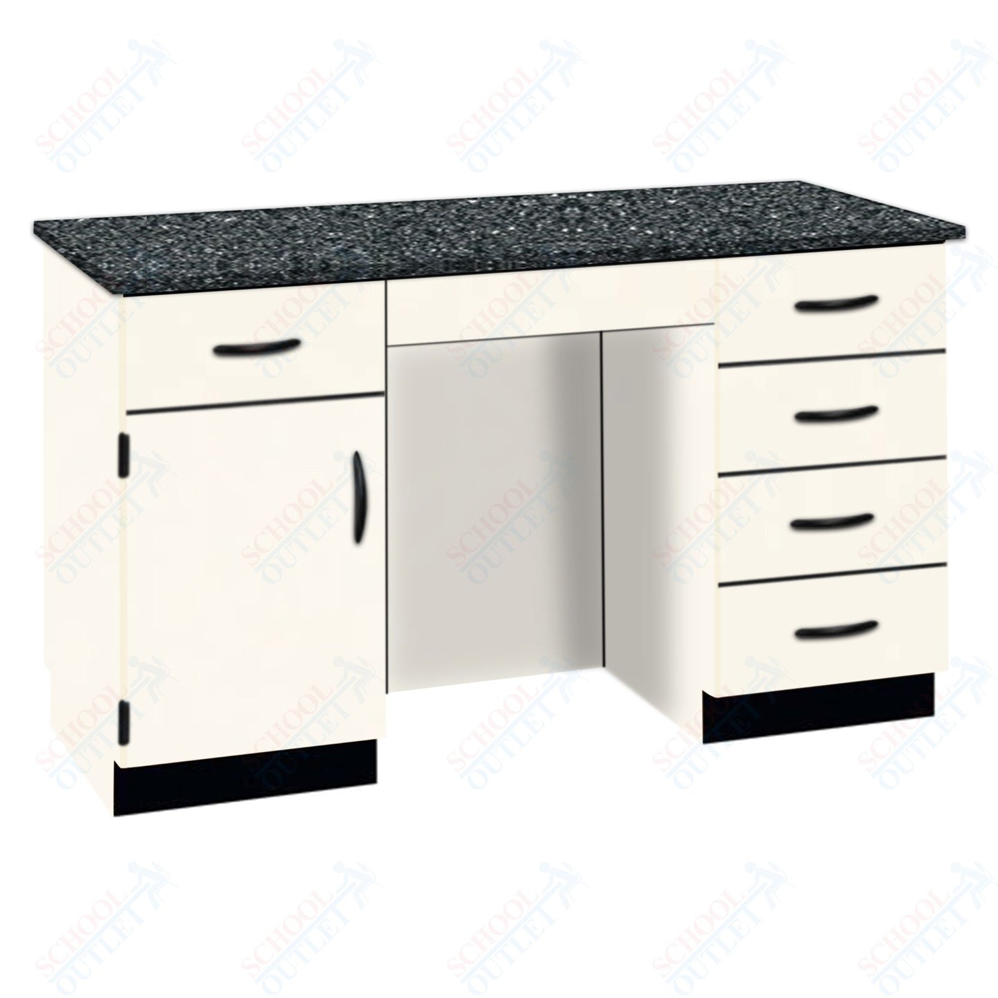 61"W Compact Chemical Resistant Laminate Top Island Desk (84152 K36 21)