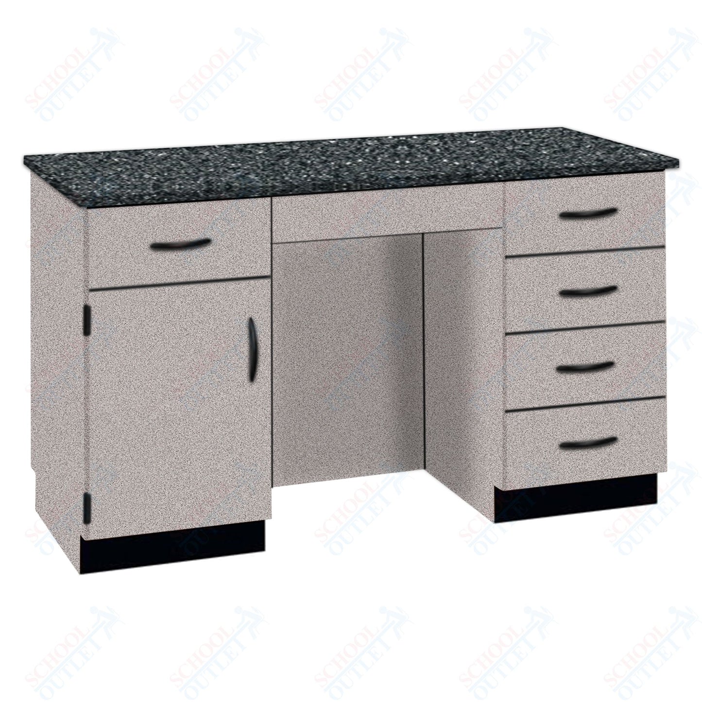 61"W Compact Chemical Resistant Laminate Top Island Desk (84152 K36 21)