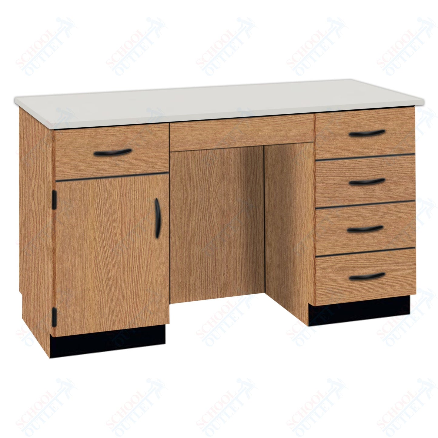 61"W Compact Chemical Resistant Laminate Top Island Desk (84152 K36 21)