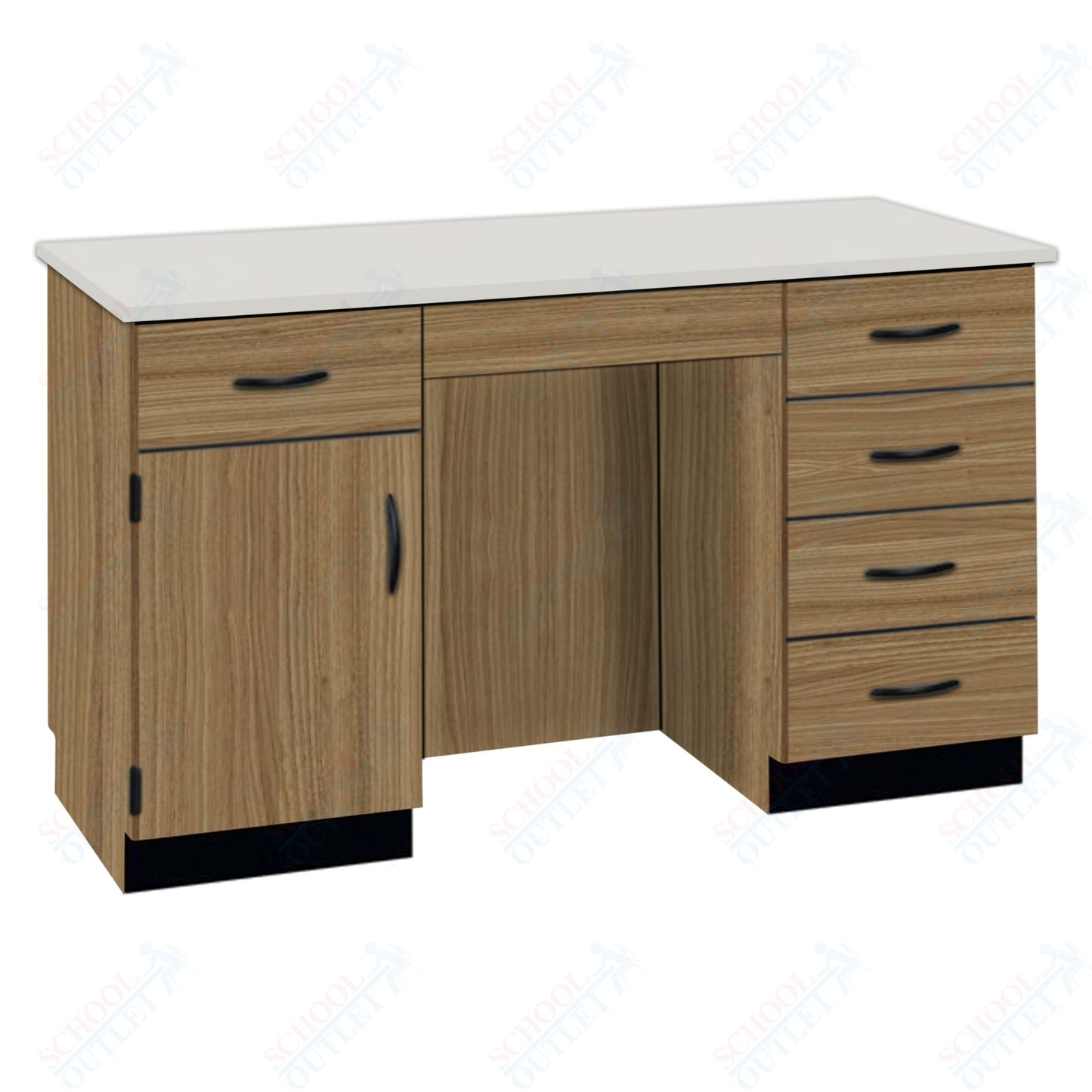 61"W Compact Chemical Resistant Laminate Top Island Desk (84152 K36 21)