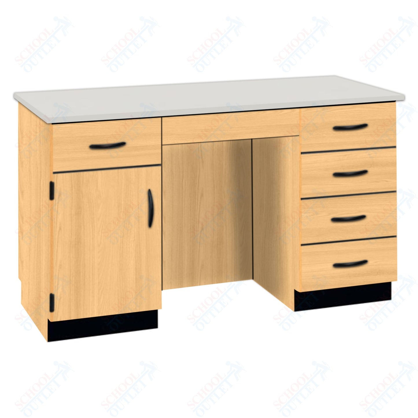 61"W Compact Chemical Resistant Laminate Top Island Desk (84152 K36 21)