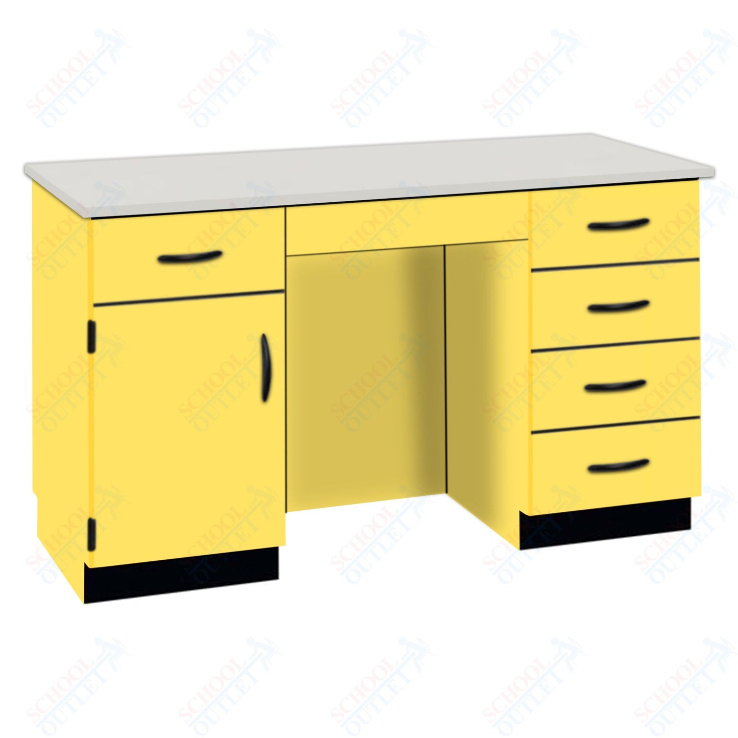 61"W Compact Chemical Resistant Laminate Top Island Desk (84152 K36 21)