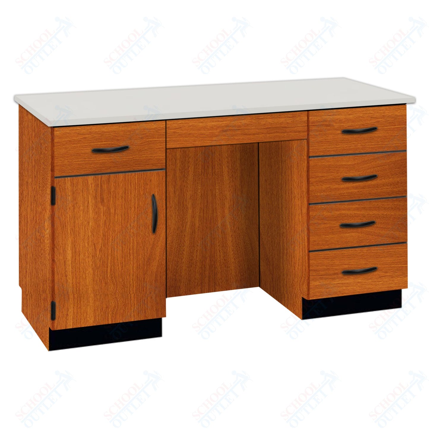 61"W Compact Chemical Resistant Laminate Top Island Desk (84152 K36 21)