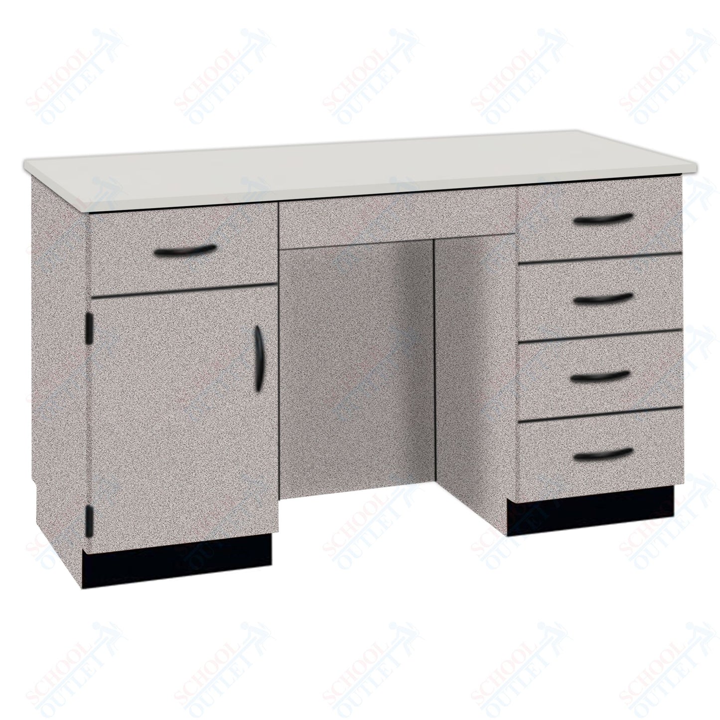 61"W Compact Chemical Resistant Laminate Top Island Desk (84152 K36 21)