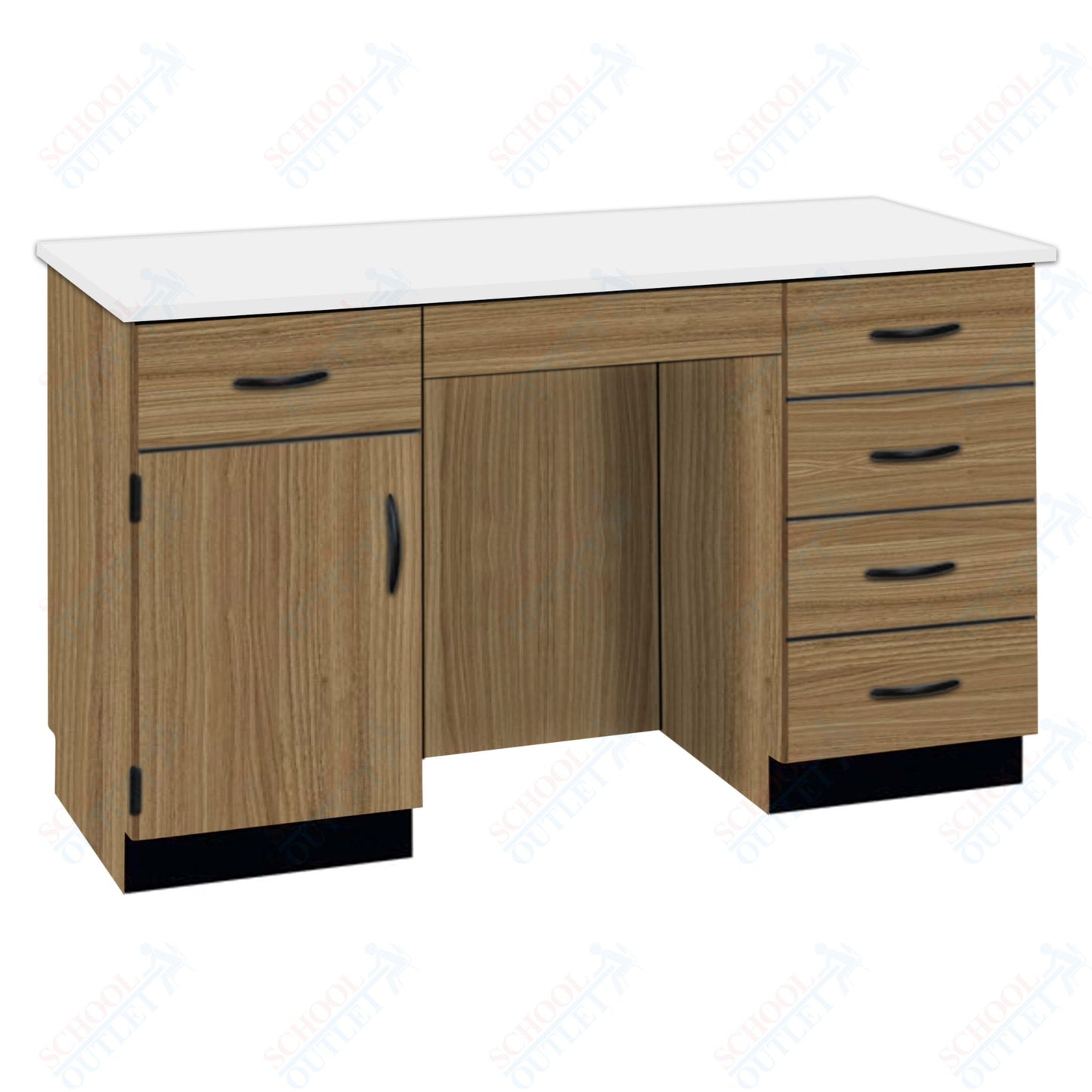 61"W Compact Chemical Resistant Laminate Top Island Desk (84152 K36 21)