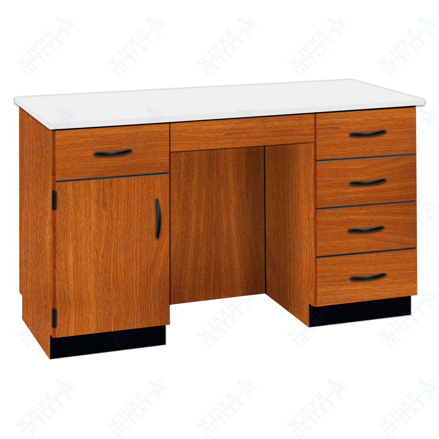 61"W Compact Chemical Resistant Laminate Top Island Desk (84152 K36 21)