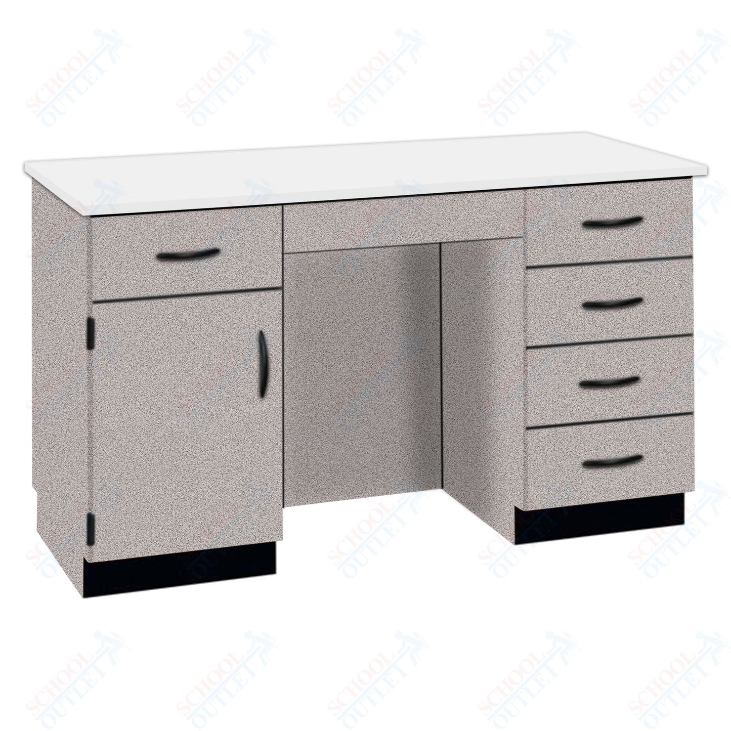 61"W Compact Chemical Resistant Laminate Top Island Desk (84152 K36 21)