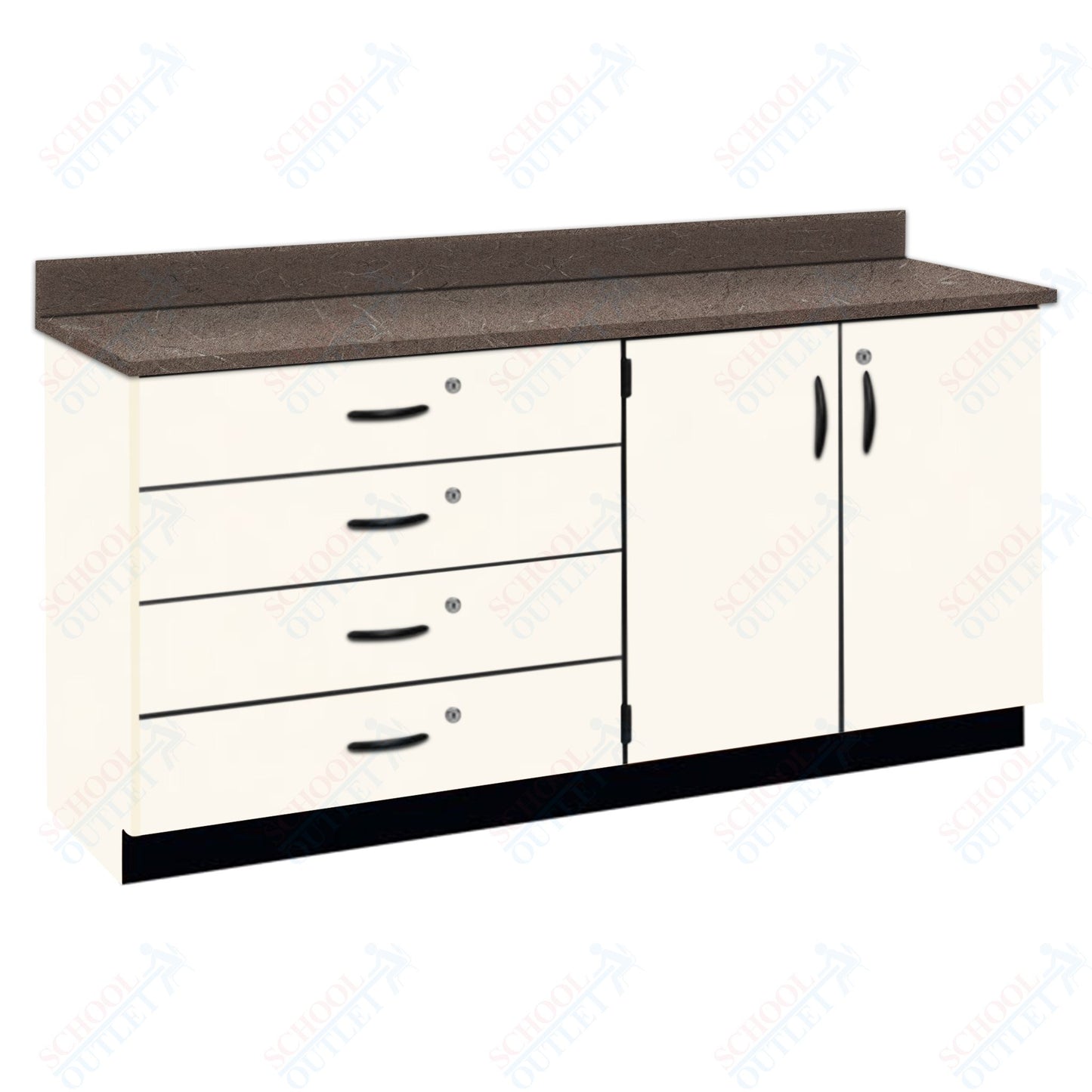 Chemical Resistant Laminate Top Wall Work Counter with Lock (84170 K36 21)