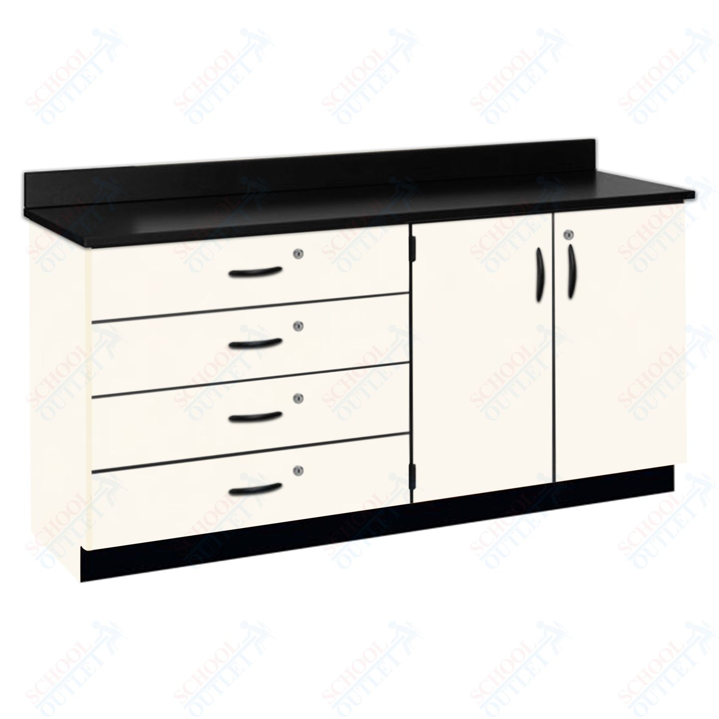 Chemical Resistant Laminate Top Wall Work Counter with Lock (84170 K36 21)