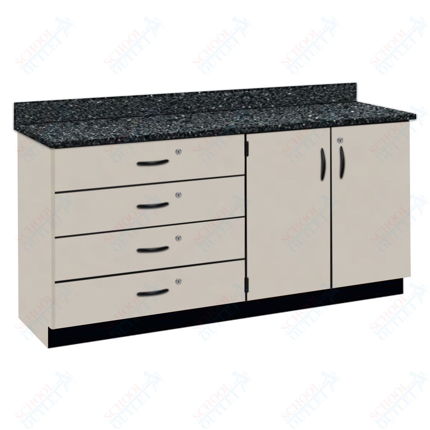 Chemical Resistant Laminate Top Wall Work Counter with Lock (84170 K36 21)