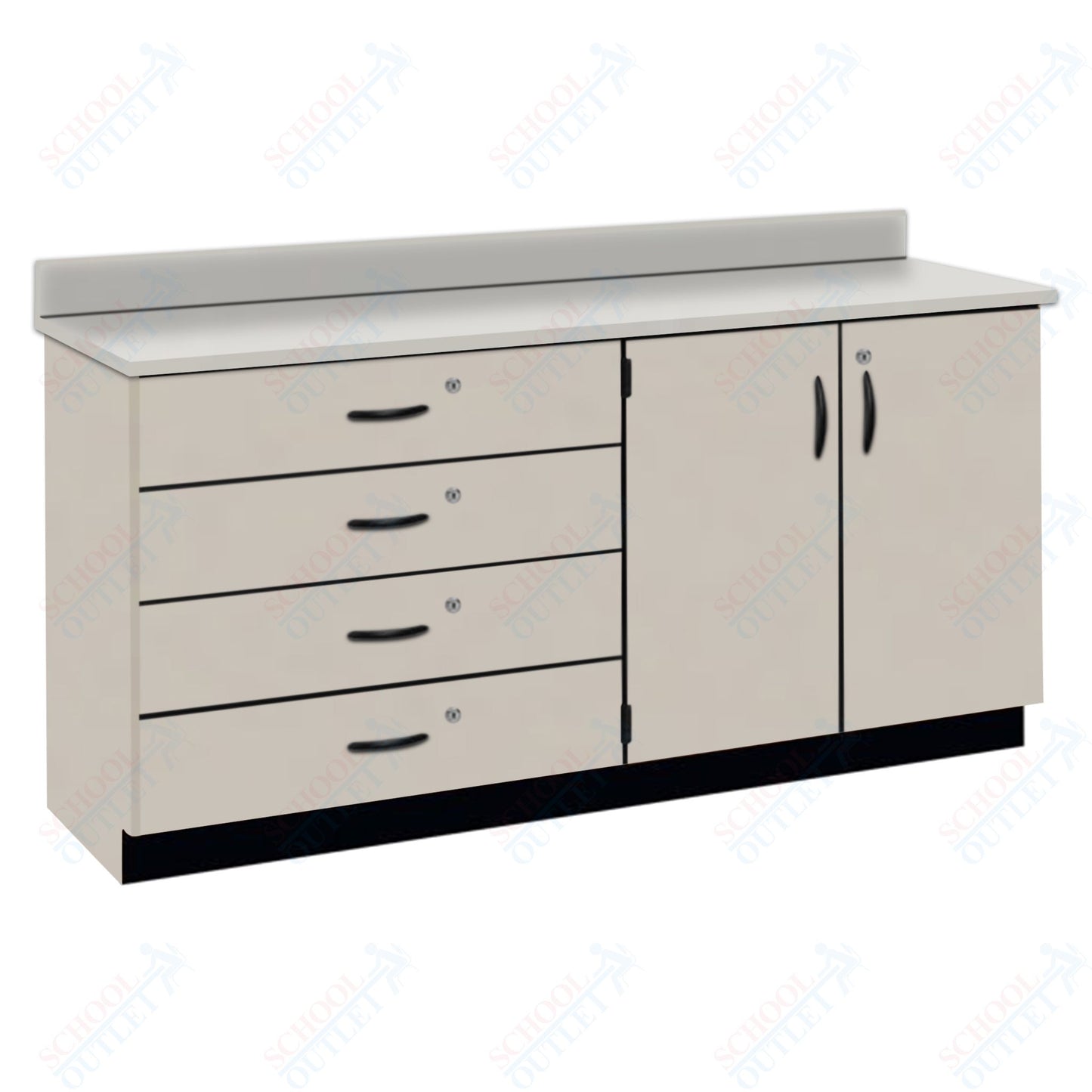 Chemical Resistant Laminate Top Wall Work Counter with Lock (84170 K36 21)