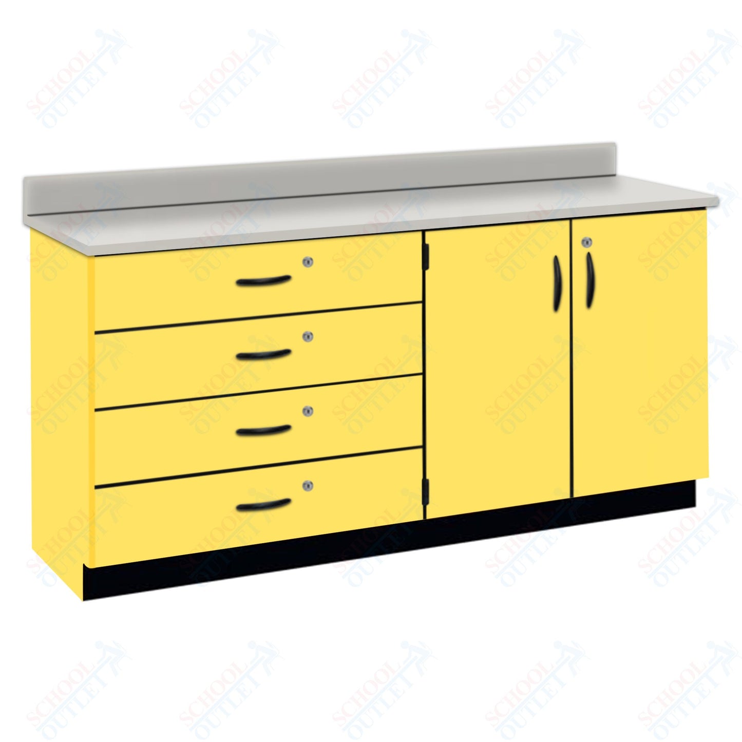 Chemical Resistant Laminate Top Wall Work Counter with Lock (84170 K36 21)