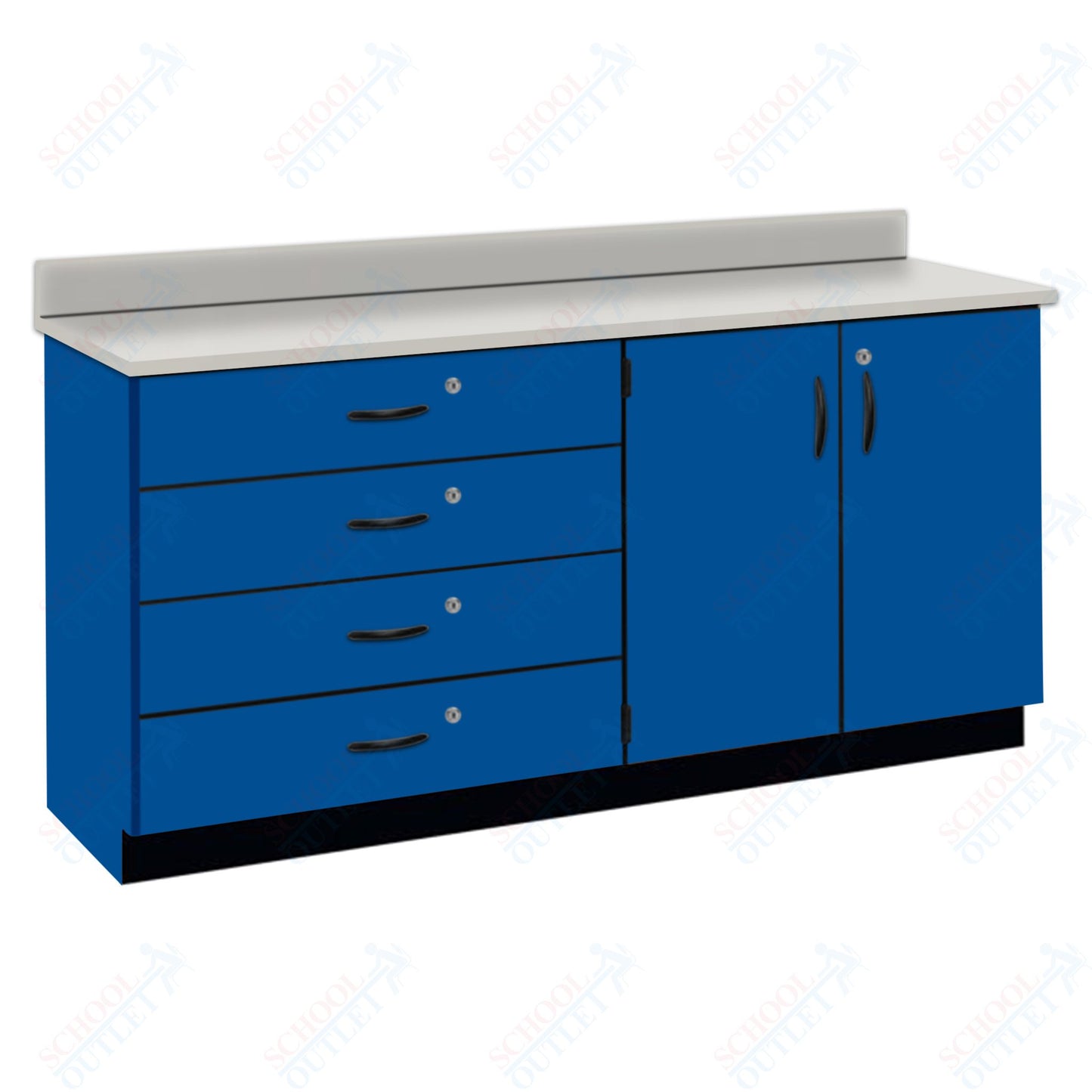 Chemical Resistant Laminate Top Wall Work Counter with Lock (84170 K36 21)