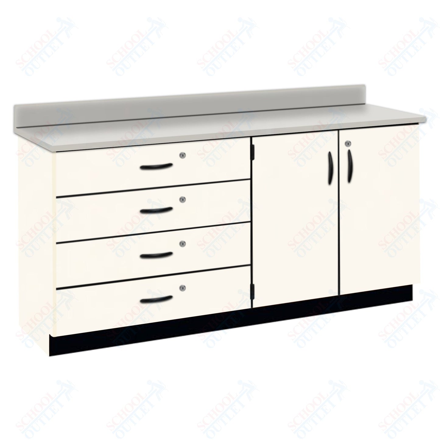 Chemical Resistant Laminate Top Wall Work Counter with Lock (84170 K36 21)