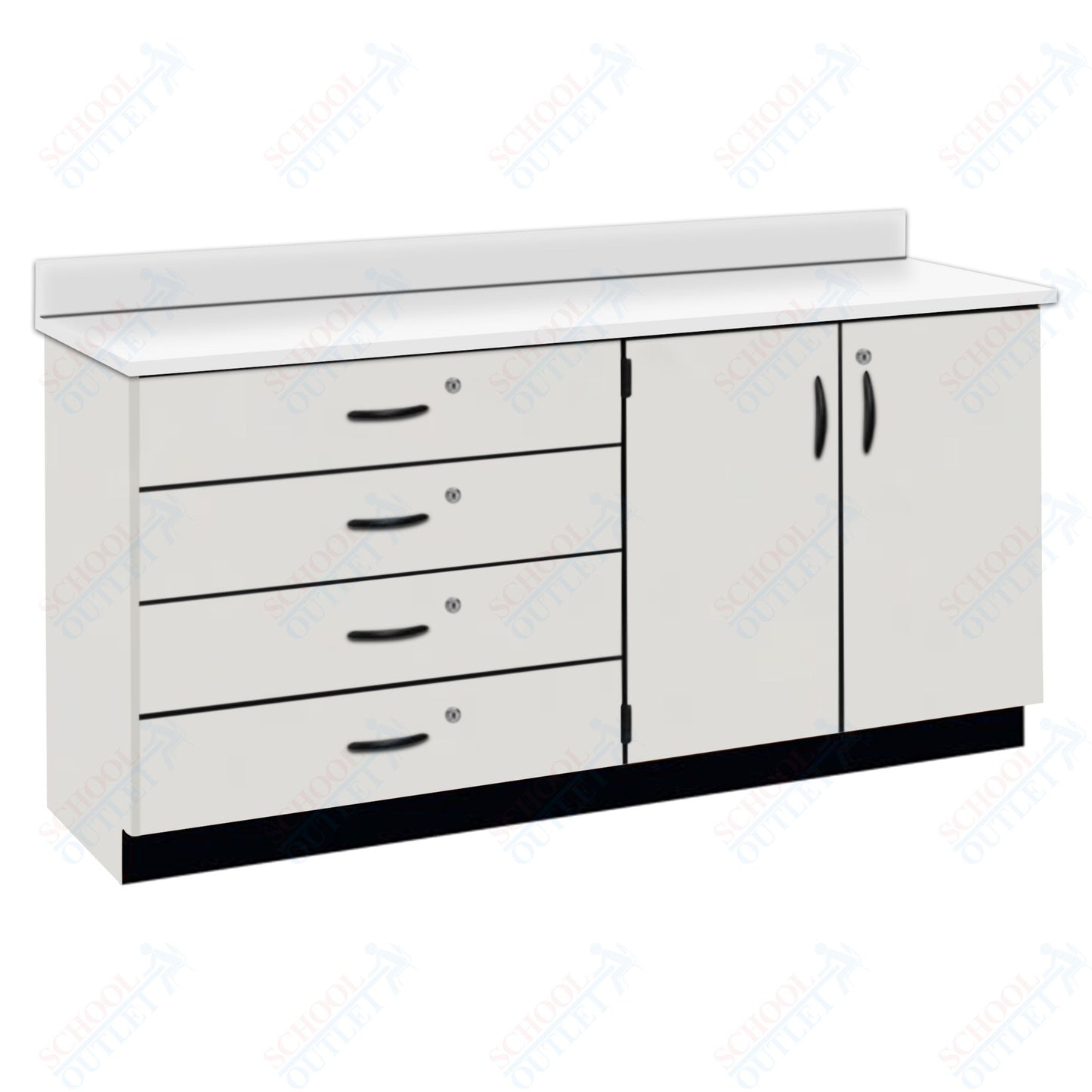 Chemical Resistant Laminate Top Wall Work Counter with Lock (84170 K36 21)