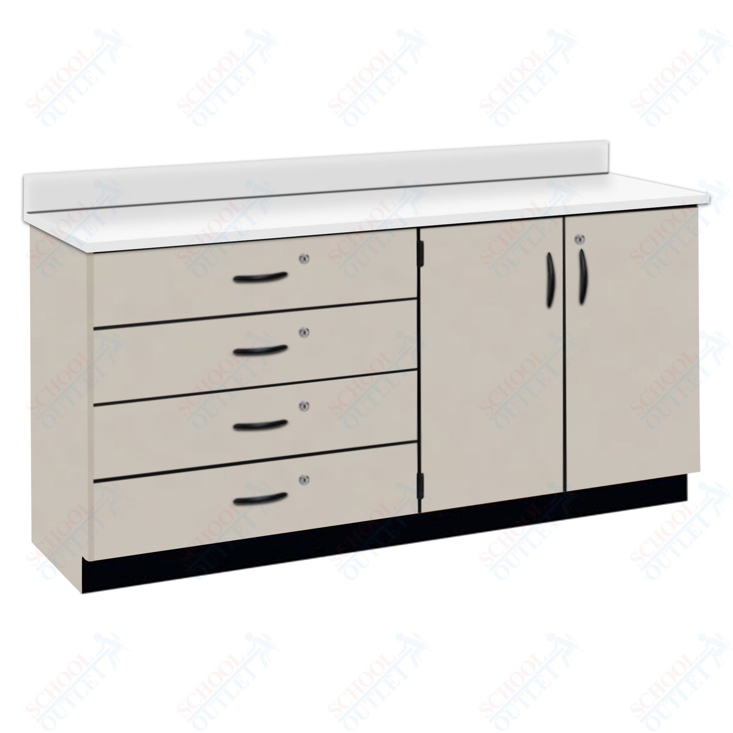 Chemical Resistant Laminate Top Wall Work Counter with Lock (84170 K36 21)