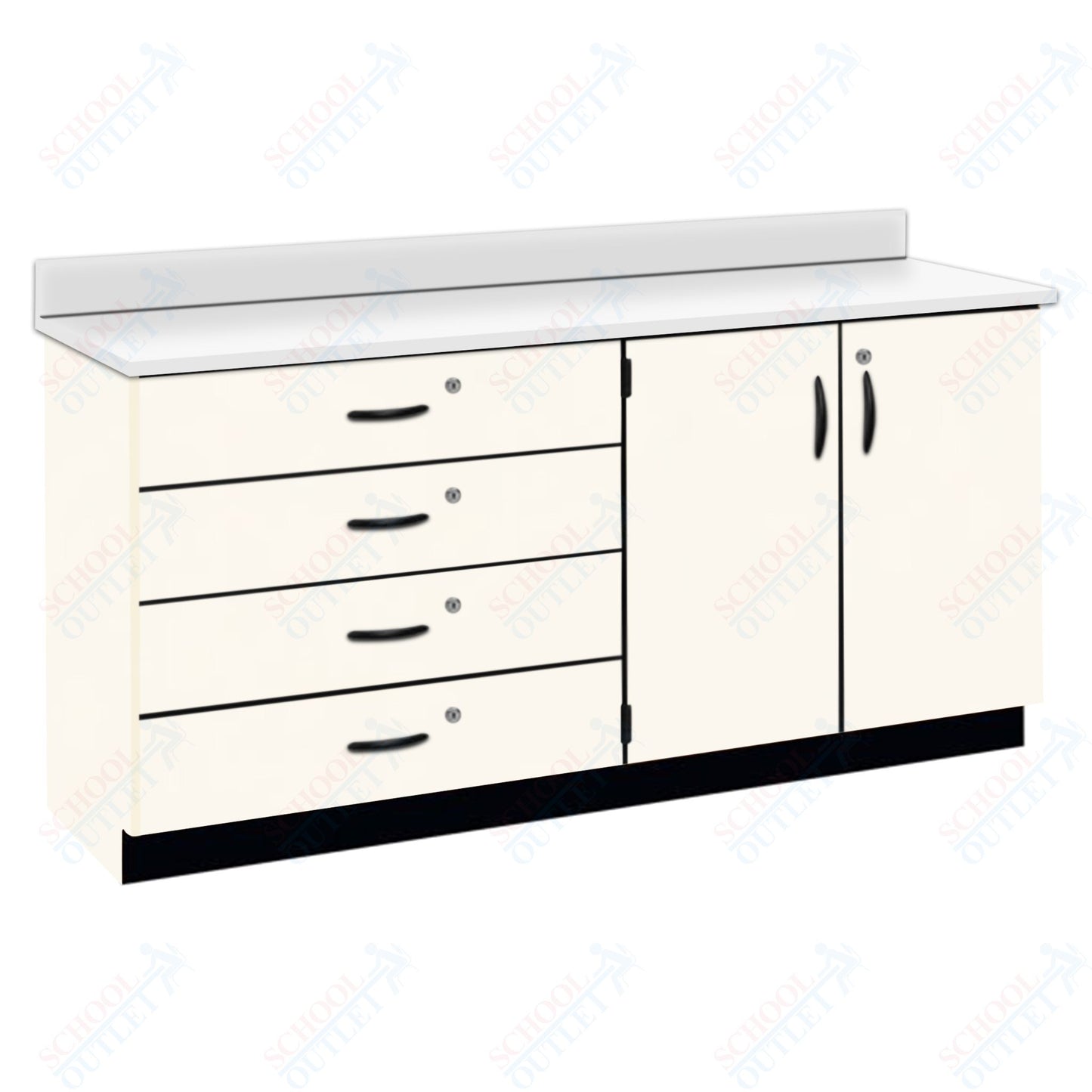 Chemical Resistant Laminate Top Wall Work Counter with Lock (84170 K36 21)