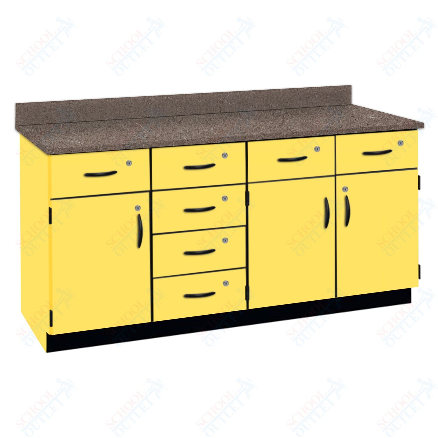 Chemical Resistant Laminate Top Wall Work Counter with Lock (84172 K36 21)