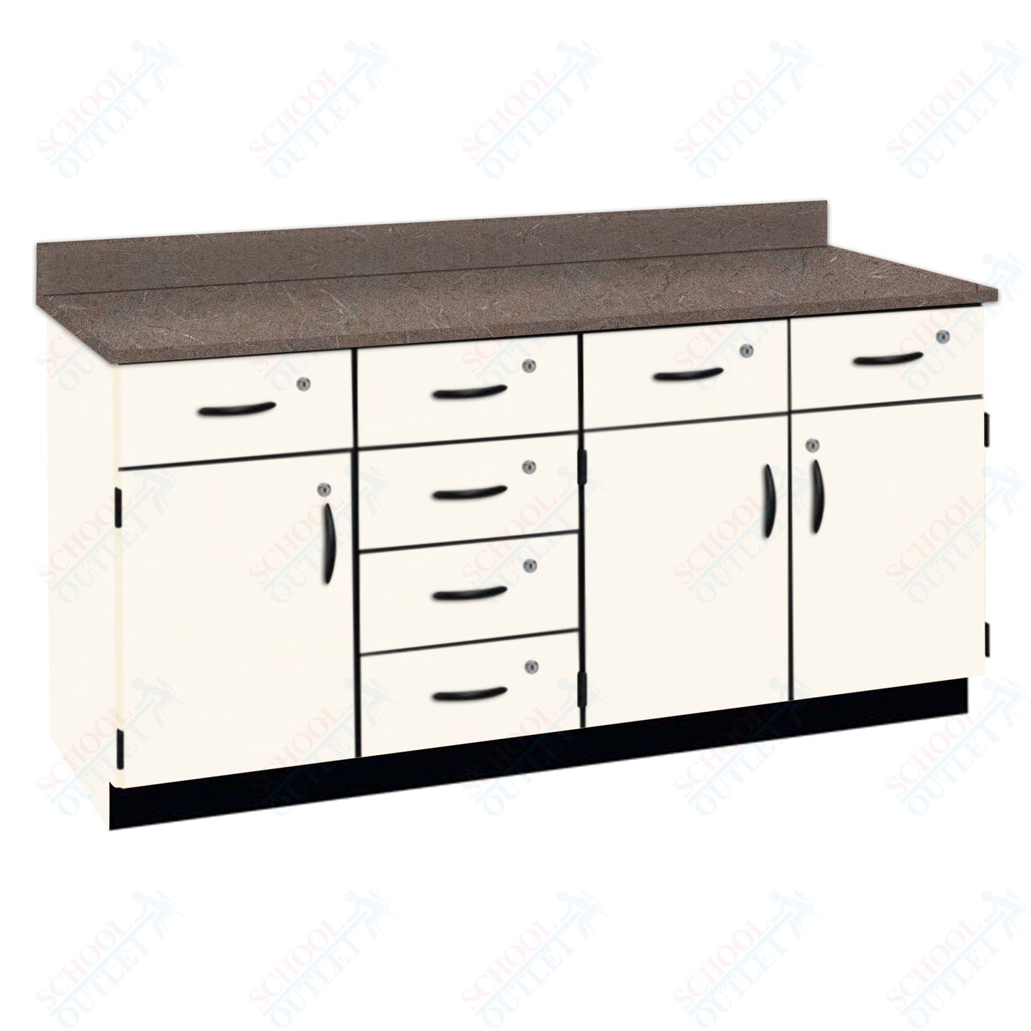 Chemical Resistant Laminate Top Wall Work Counter with Lock (84172 K36 21)