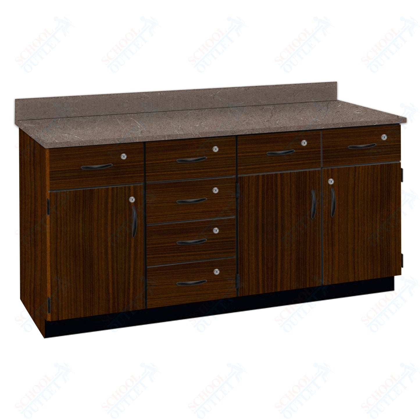 Chemical Resistant Laminate Top Wall Work Counter with Lock (84172 K36 21)