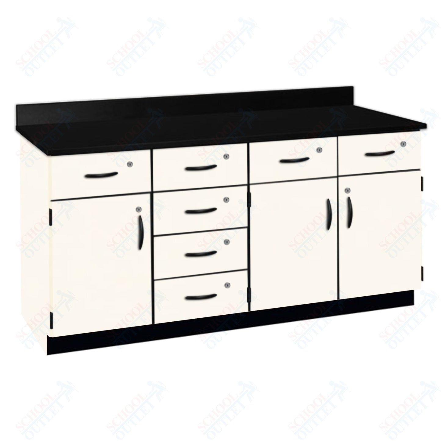 Chemical Resistant Laminate Top Wall Work Counter with Lock (84172 K36 21)