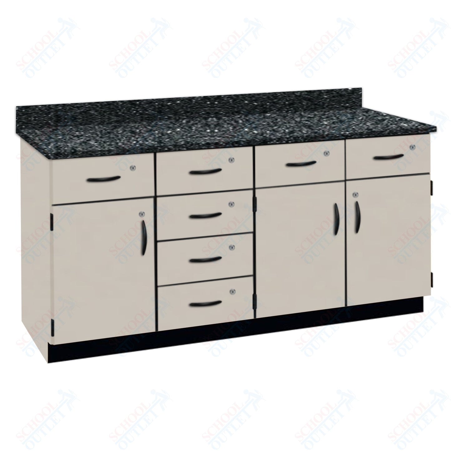 Chemical Resistant Laminate Top Wall Work Counter with Lock (84172 K36 21)