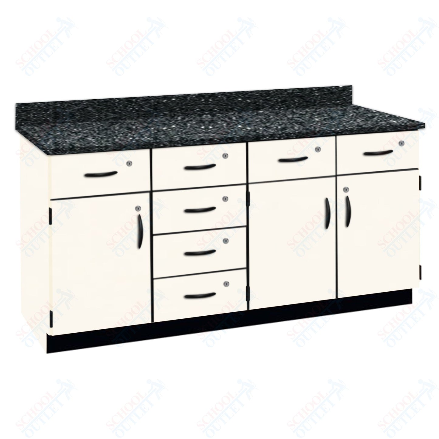 Chemical Resistant Laminate Top Wall Work Counter with Lock (84172 K36 21)