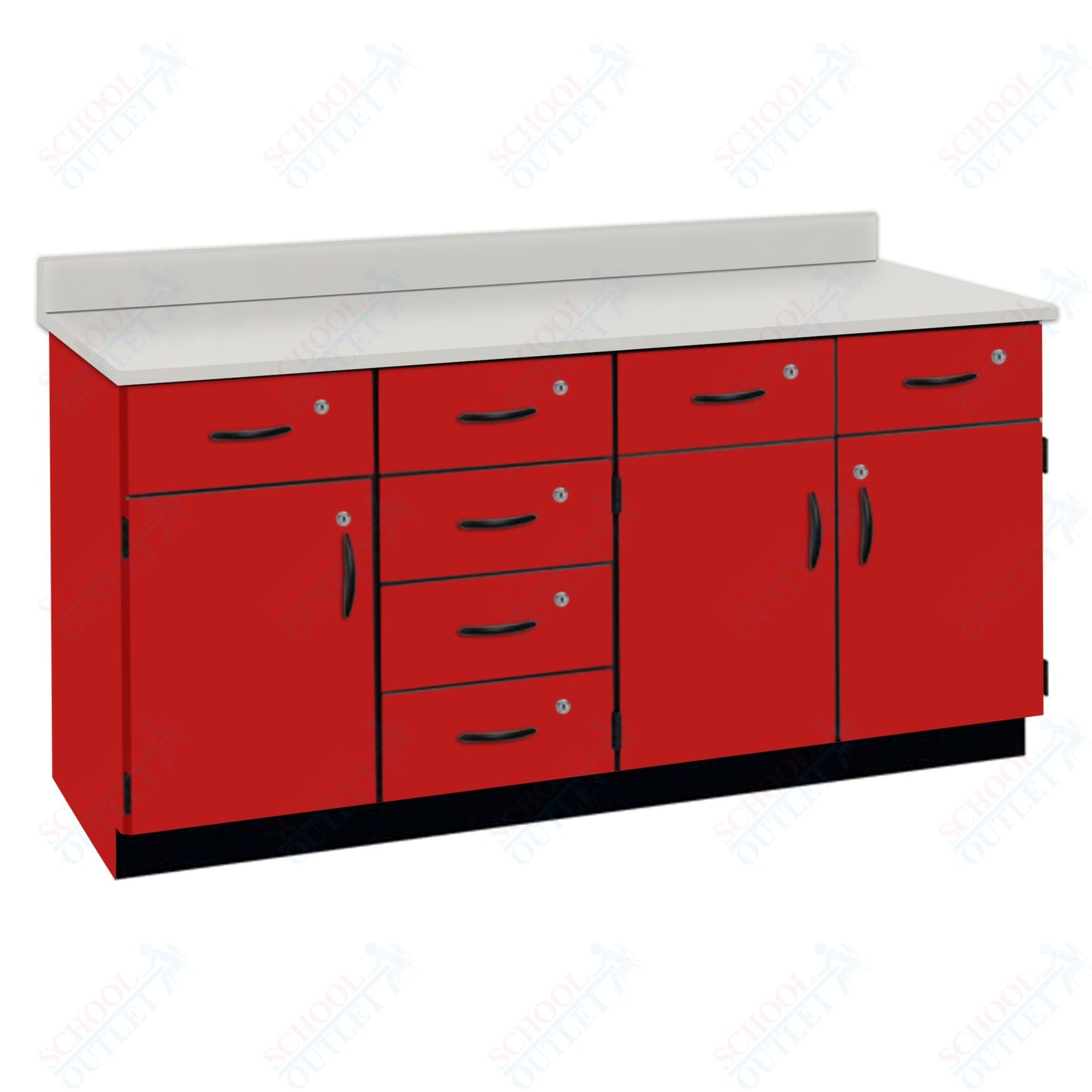 Chemical Resistant Laminate Top Wall Work Counter with Lock (84172 K36 21)