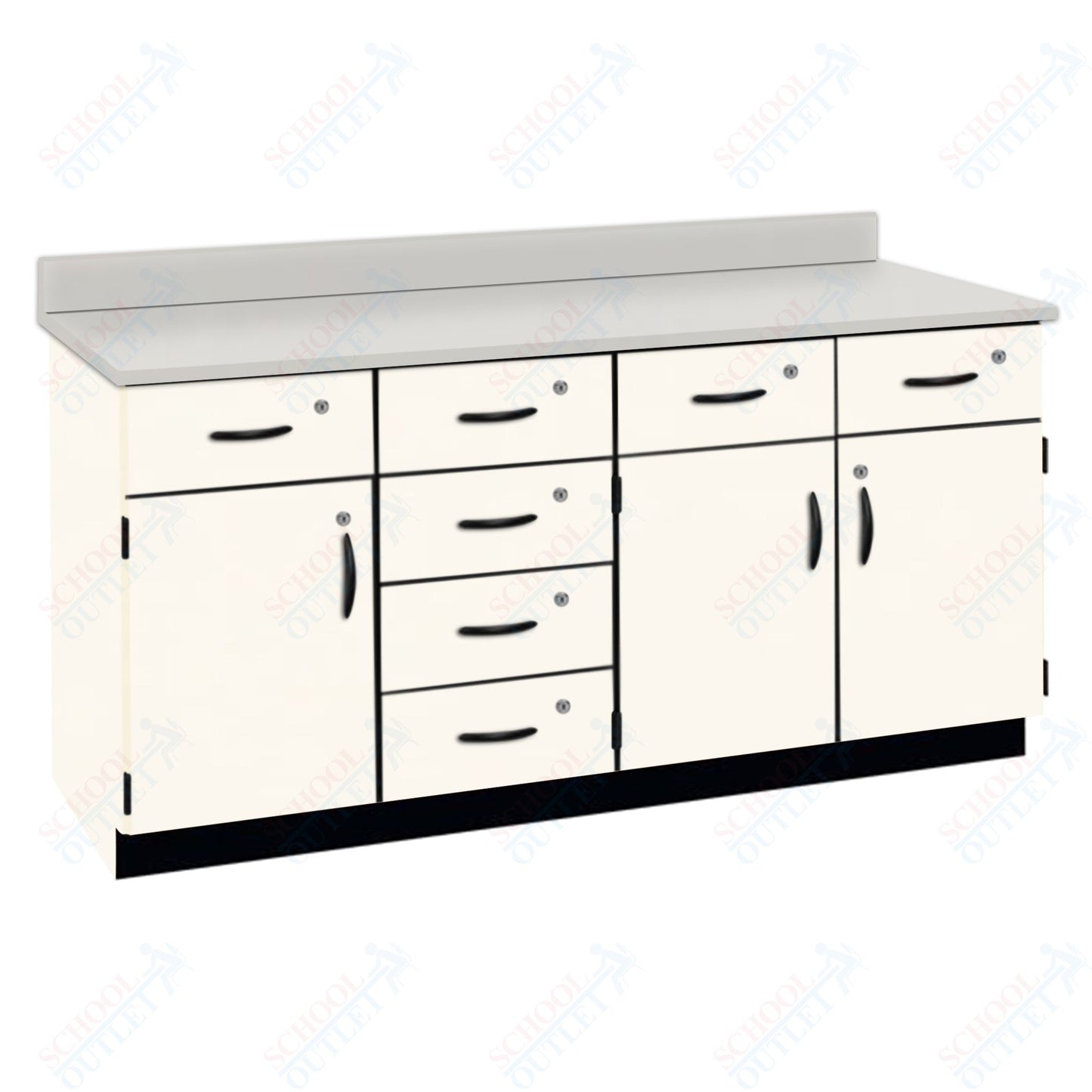 Chemical Resistant Laminate Top Wall Work Counter with Lock (84172 K36 21)