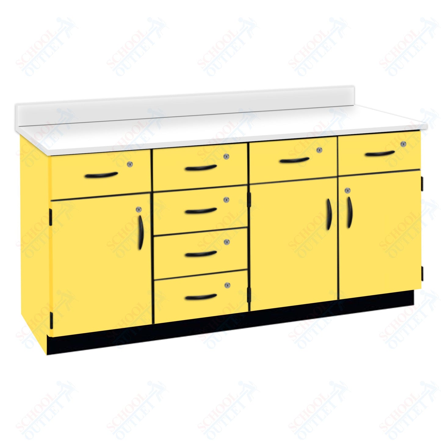 Chemical Resistant Laminate Top Wall Work Counter with Lock (84172 K36 21)