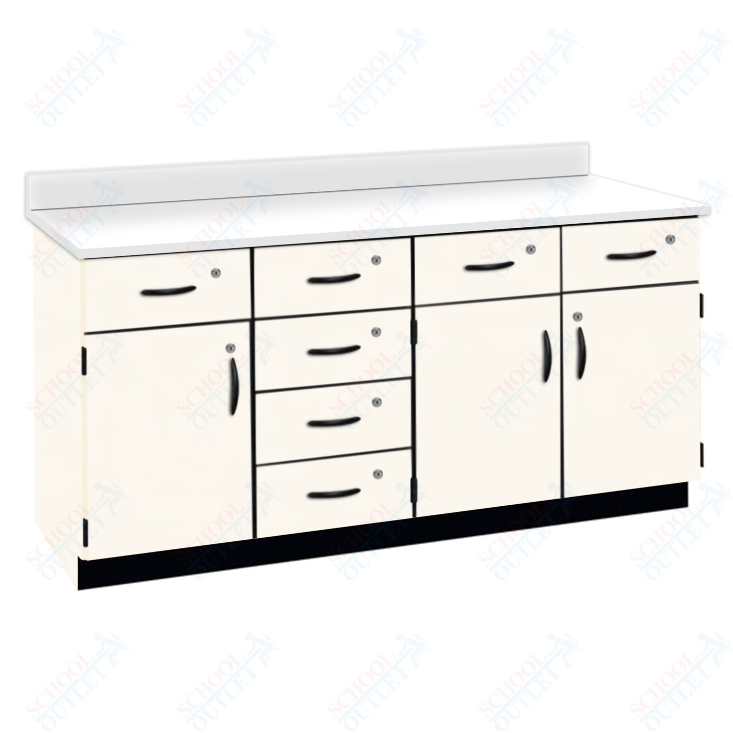 Chemical Resistant Laminate Top Wall Work Counter with Lock (84172 K36 21)