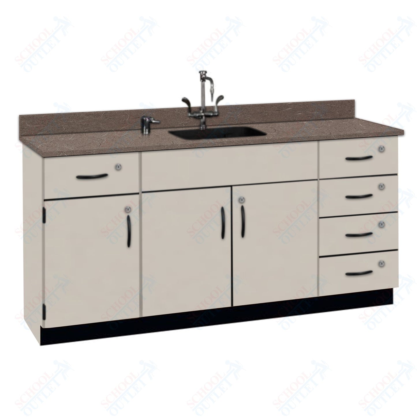 Phenolic Top Wall Work Counter with Lock (84174 K36 24)