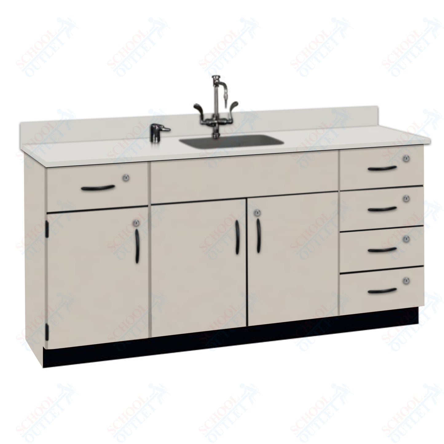 Phenolic Top Wall Work Counter with Lock (84174 K36 24)