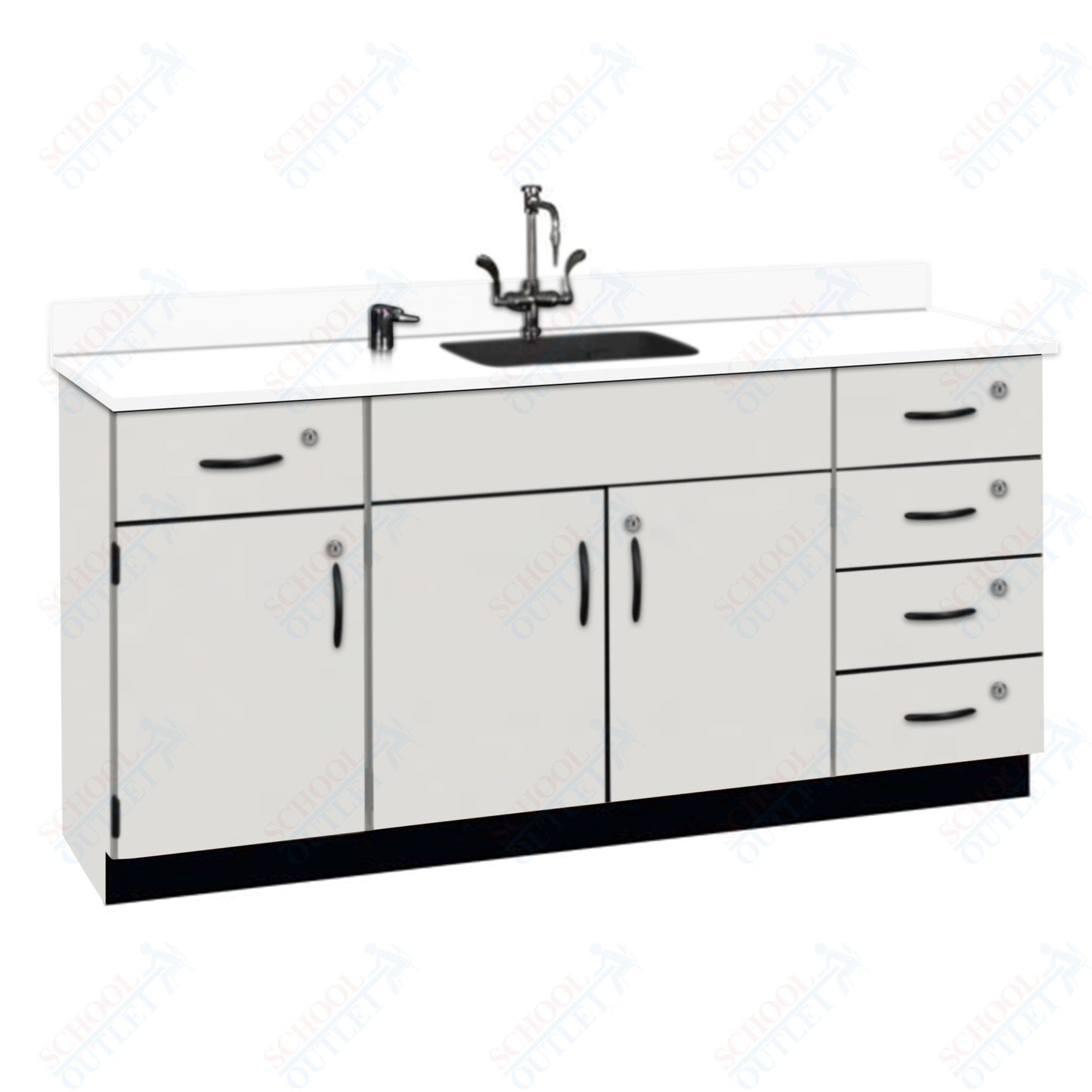 Phenolic Top Wall Work Counter with Lock (84174 K36 24)