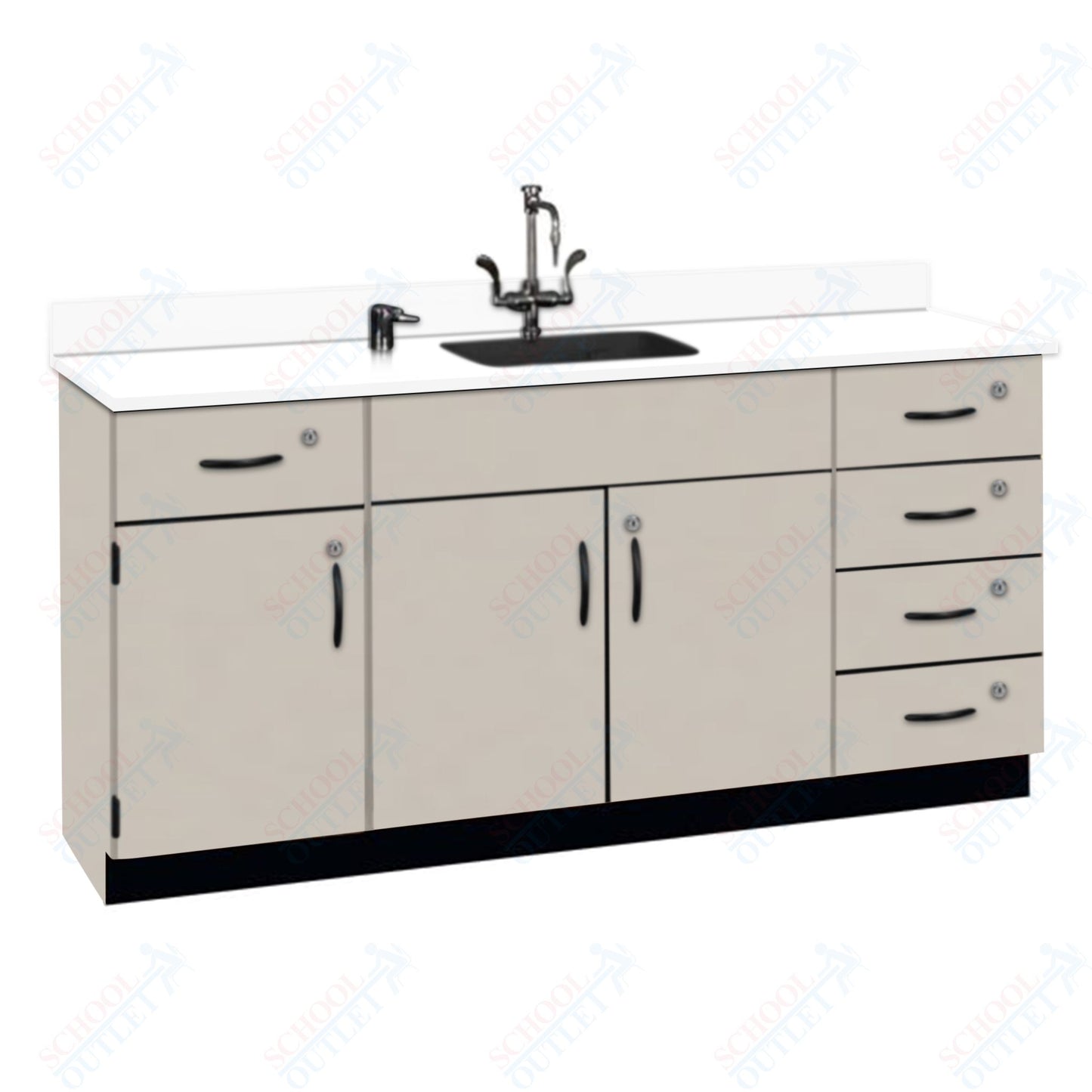 Phenolic Top Wall Work Counter with Lock (84174 K36 24)