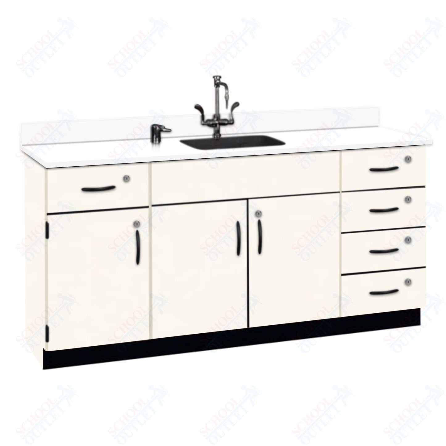 Phenolic Top Wall Work Counter with Lock (84174 K36 24)