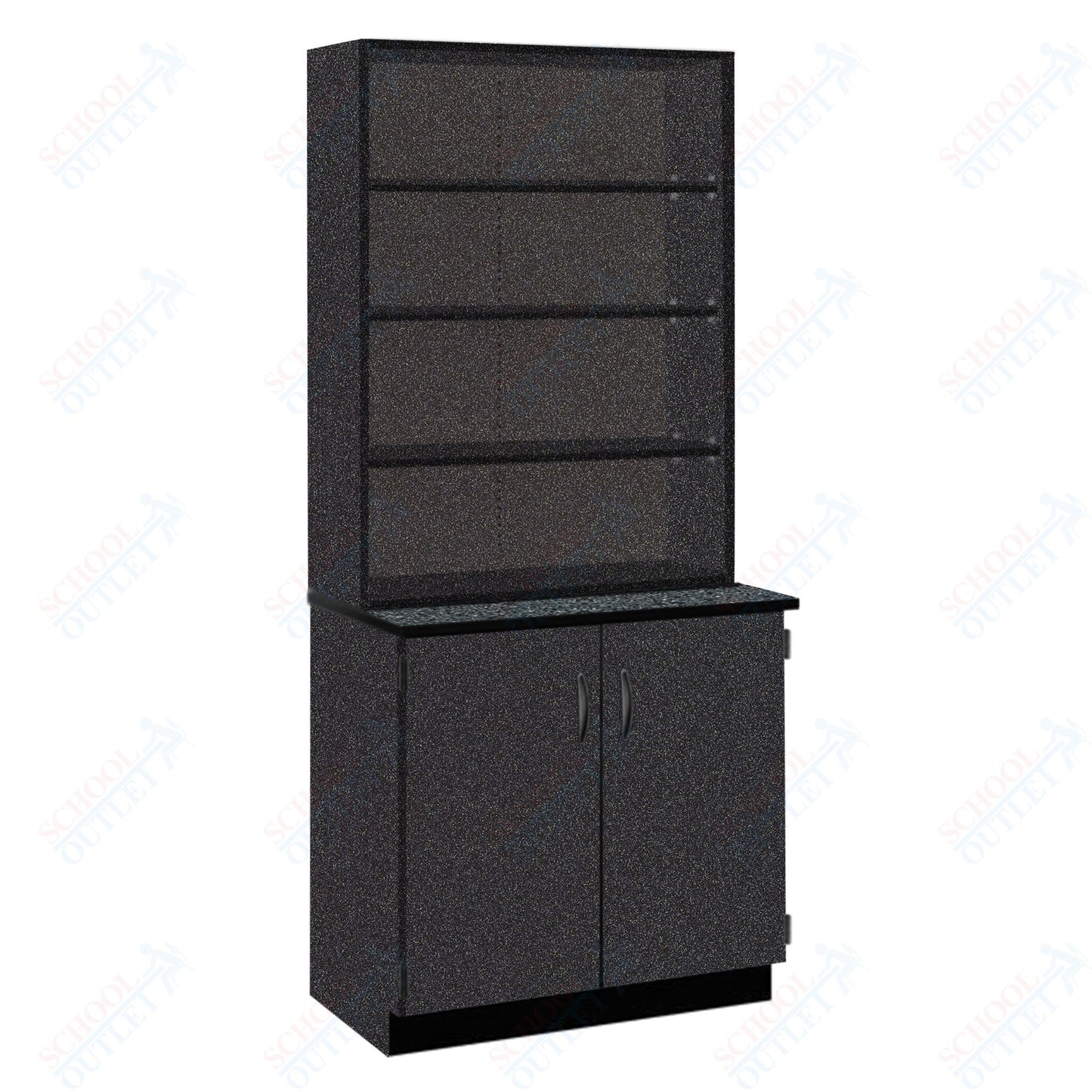 Chemical Resistant Laminate Top Open Shelf Hutch with Lock and Base Molding (84200 K84 21)