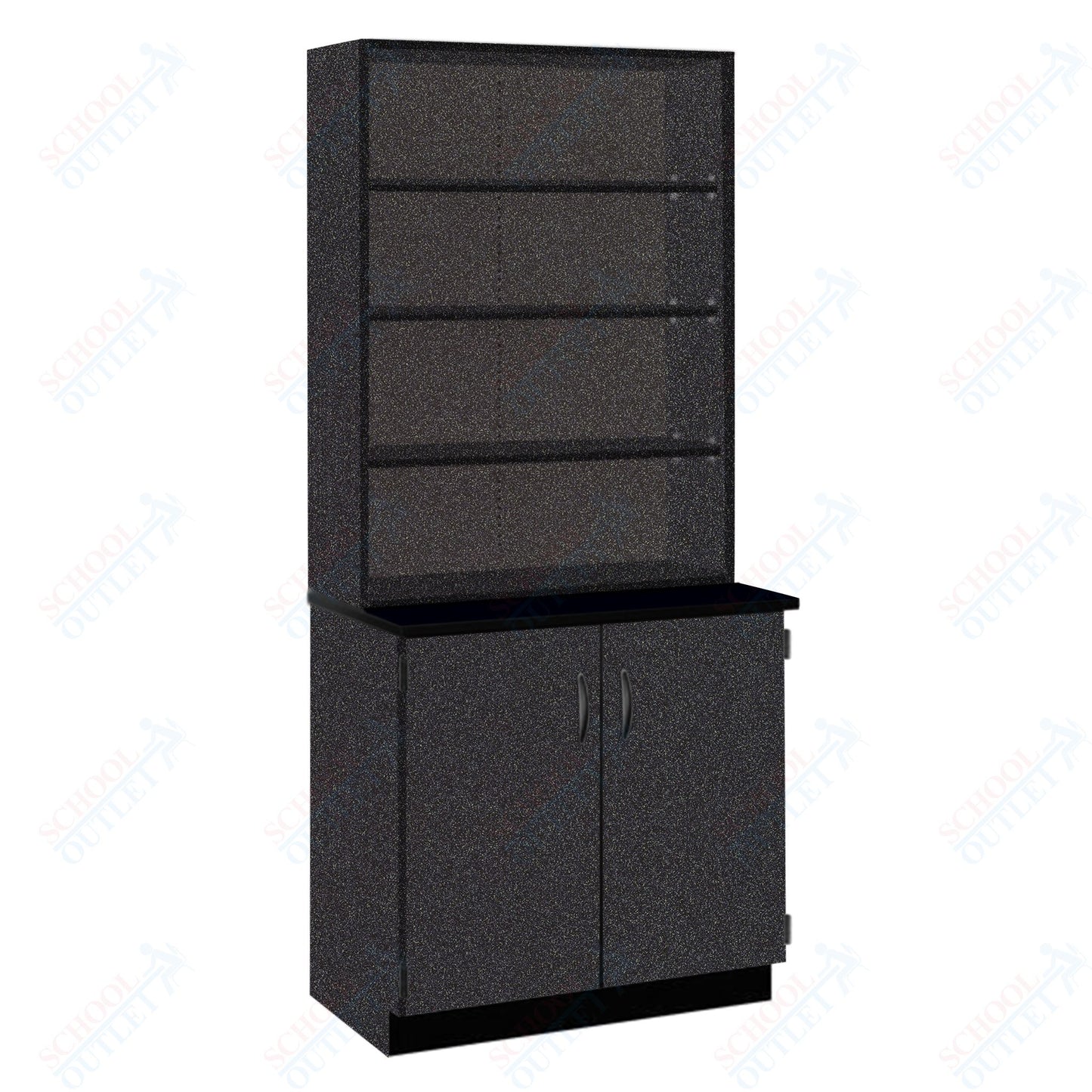 Phenolic Top Open Shelf Hutch with Lock and Base Molding (84200 K84 24)