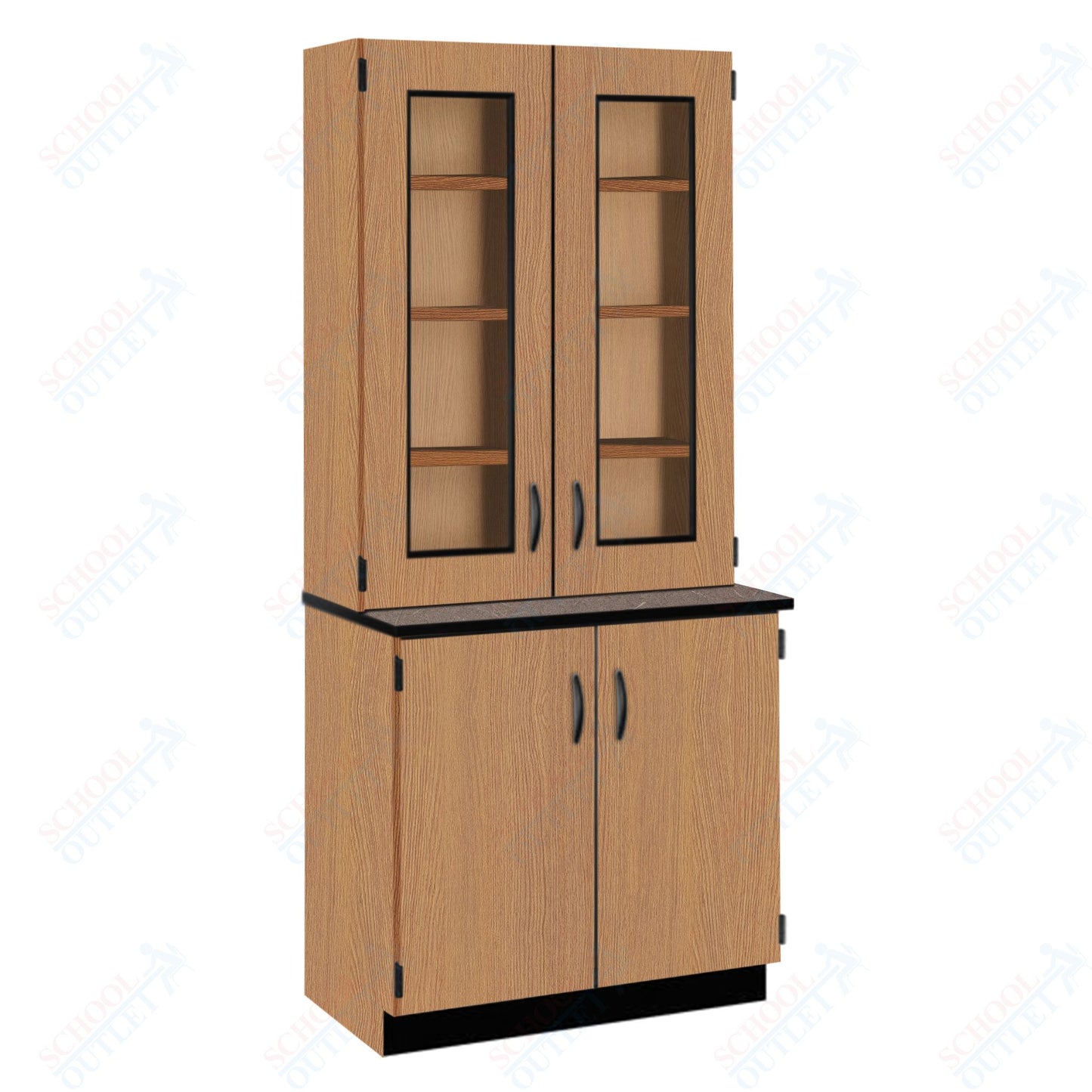 Chemical Resistant Laminate Top Display Hutch with Lock and Base Molding (84204 K84 21)