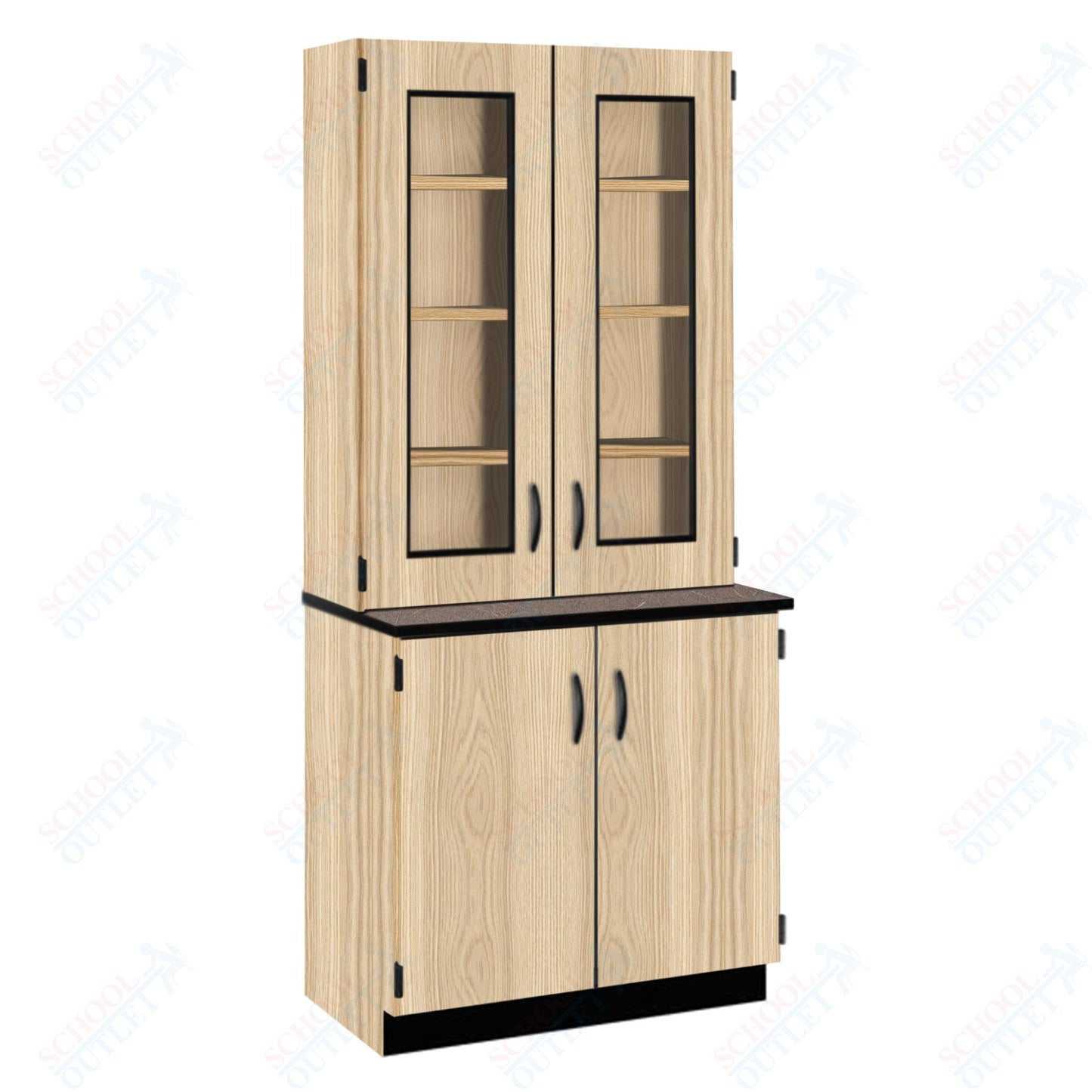 Chemical Resistant Laminate Top Display Hutch with Lock and Base Molding (84204 K84 21)